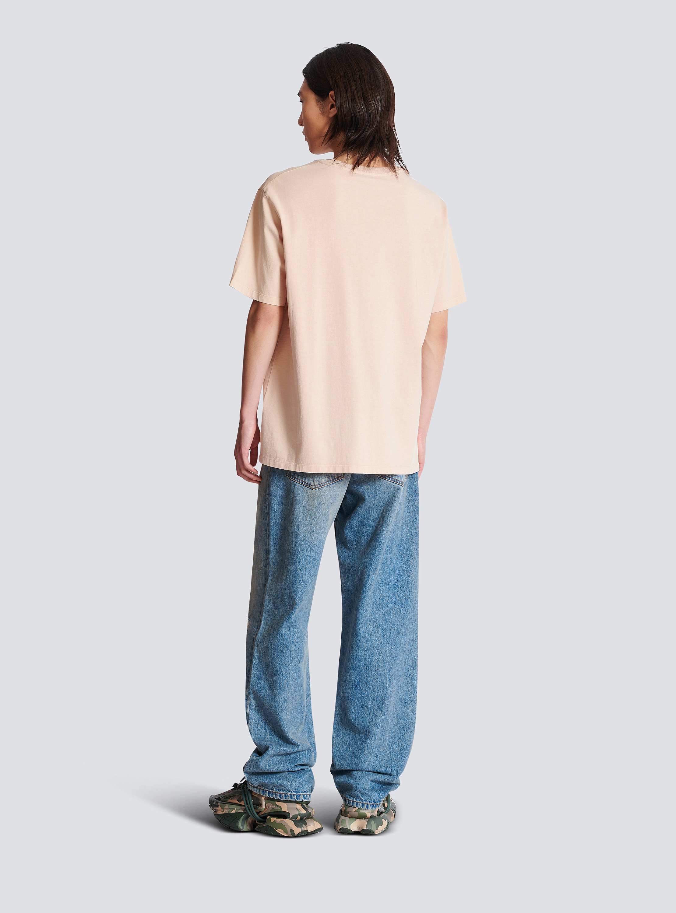Loose T-shirt with vintage Balmain embroidery - Men | BALMAIN