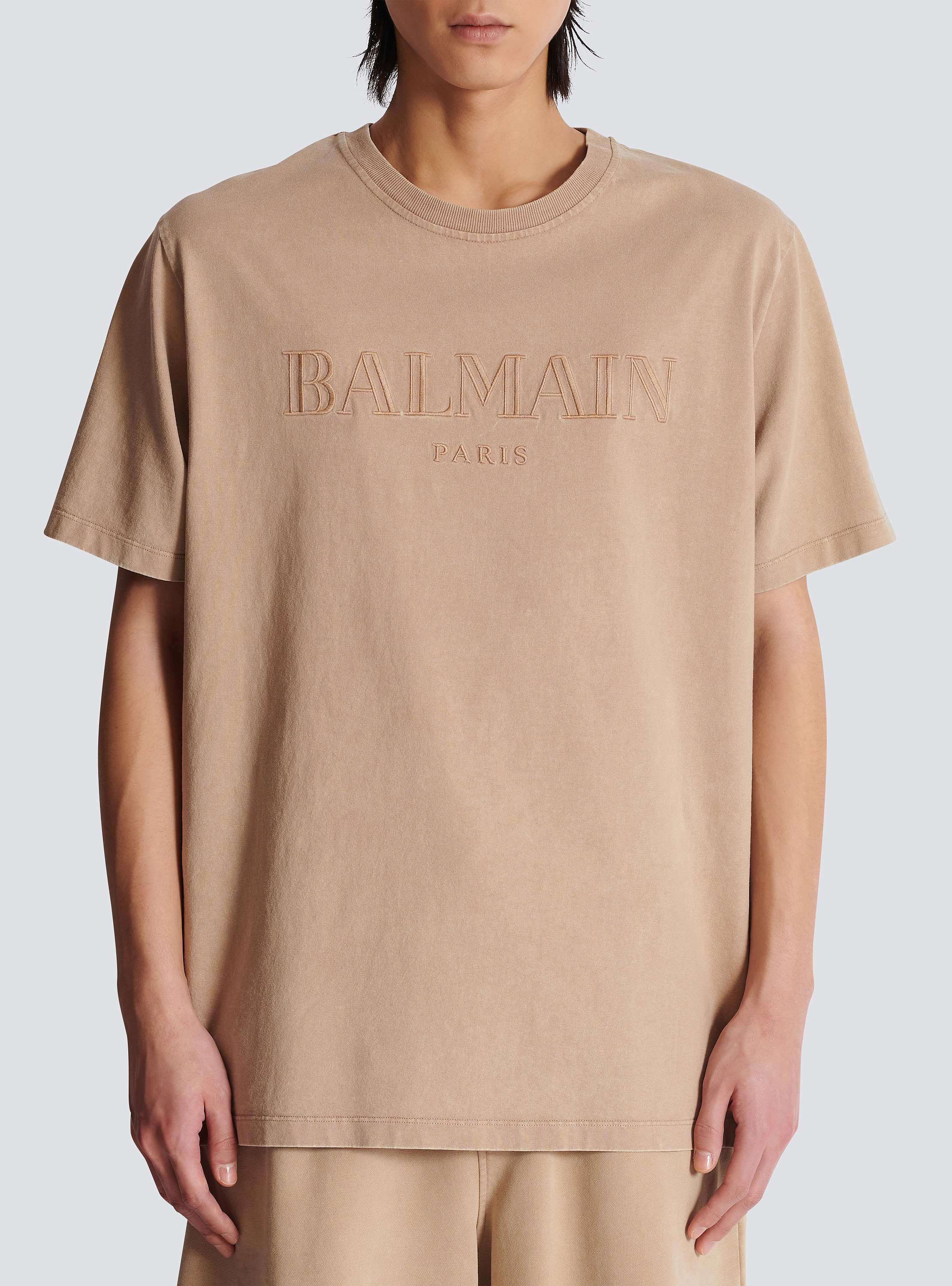 Loose T-shirt with vintage Balmain embroidery - Men | BALMAIN