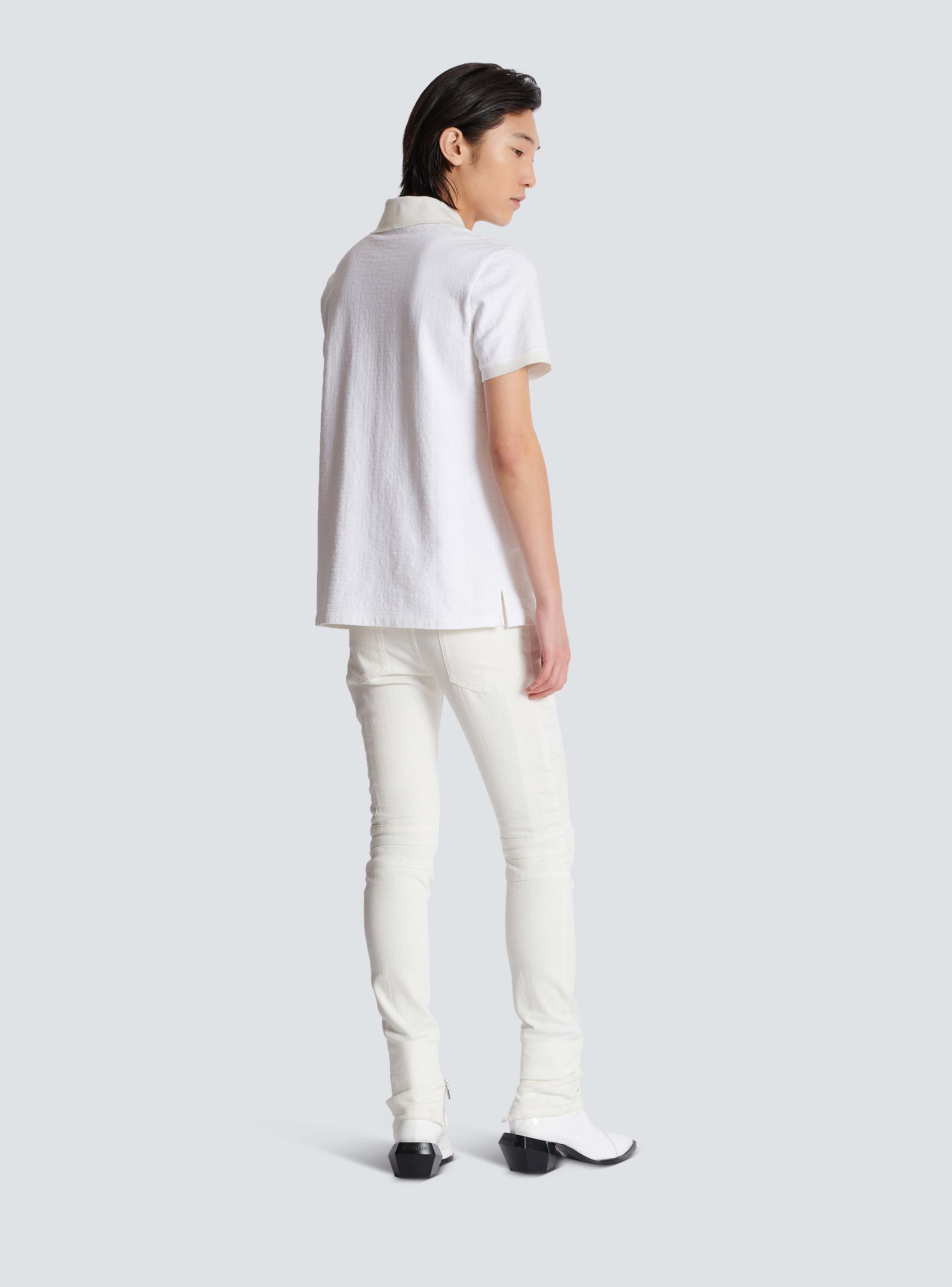 Cotton piqué polo white - Men | BALMAIN