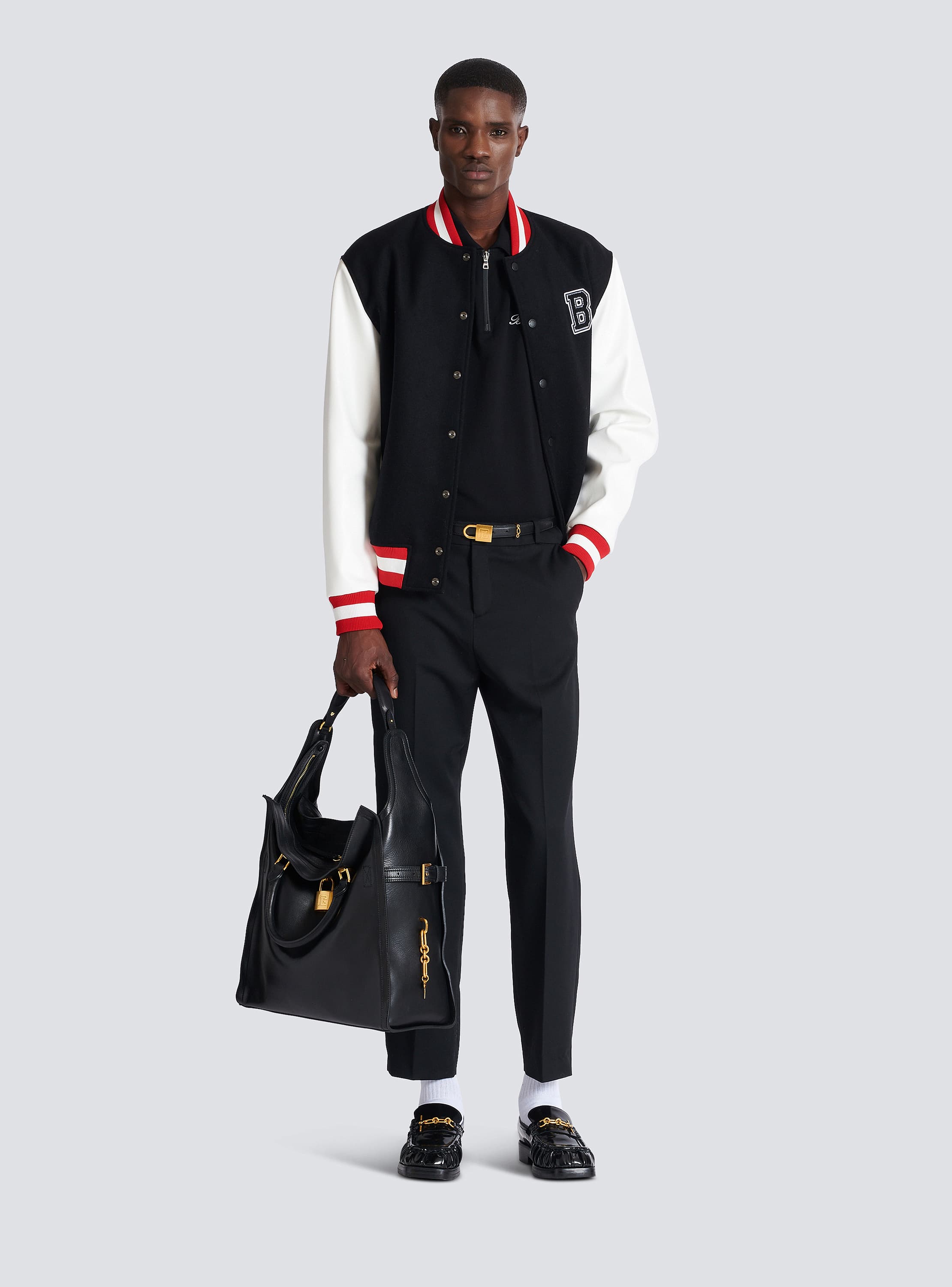 Short-sleeved polo shirt with embroidery black - Men | BALMAIN