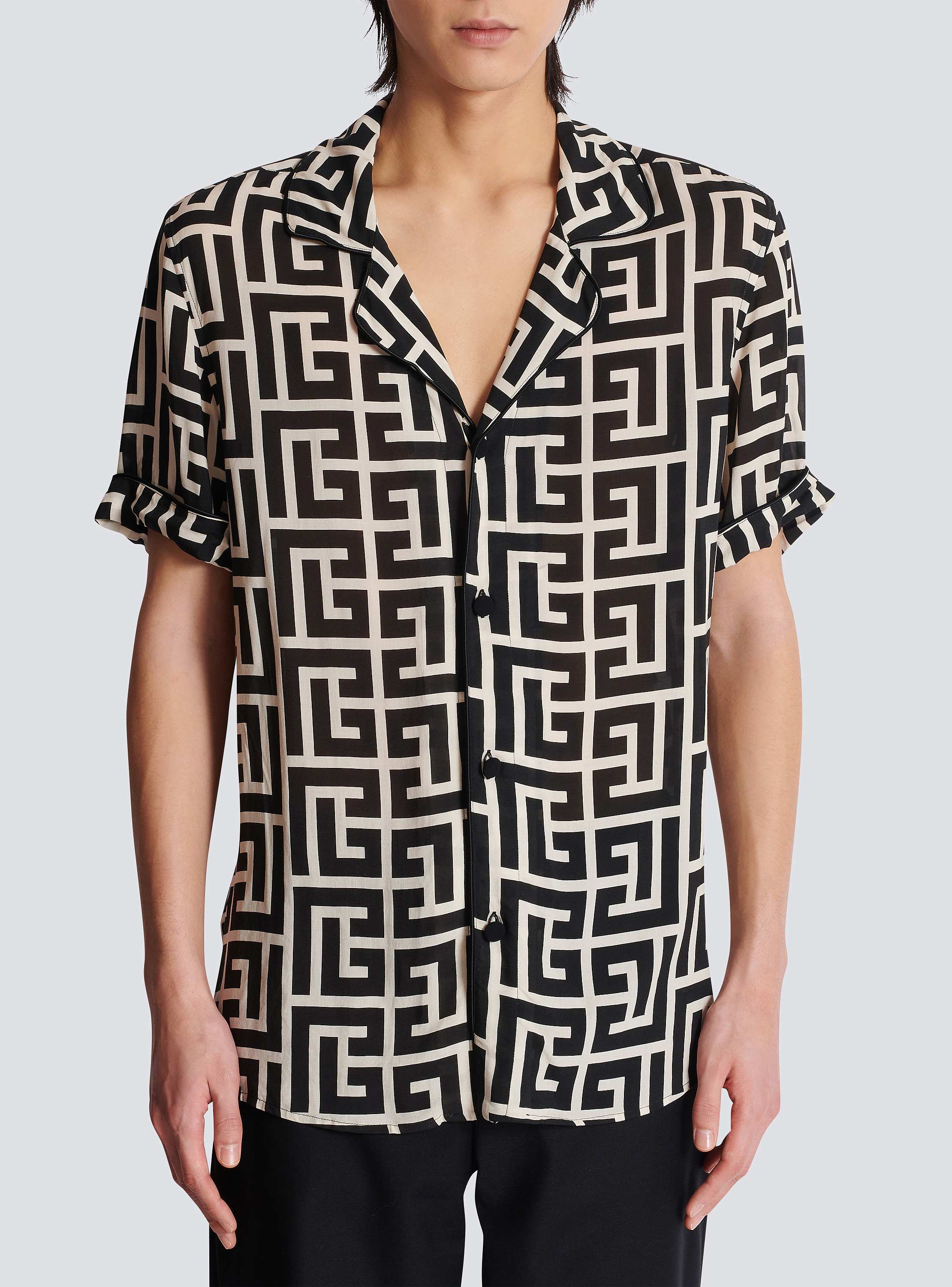 Short-sleeved monogrammed shirt