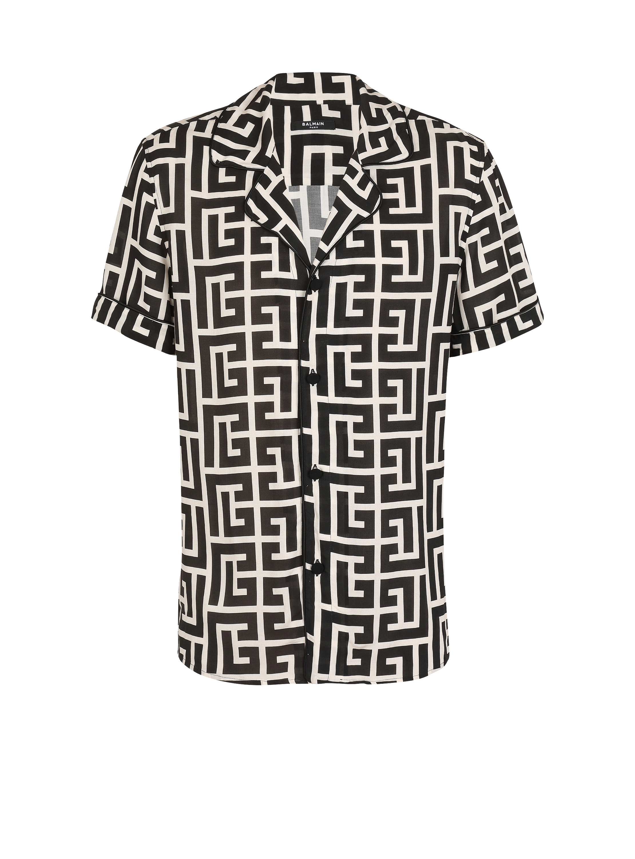 Short-sleeved monogrammed shirt