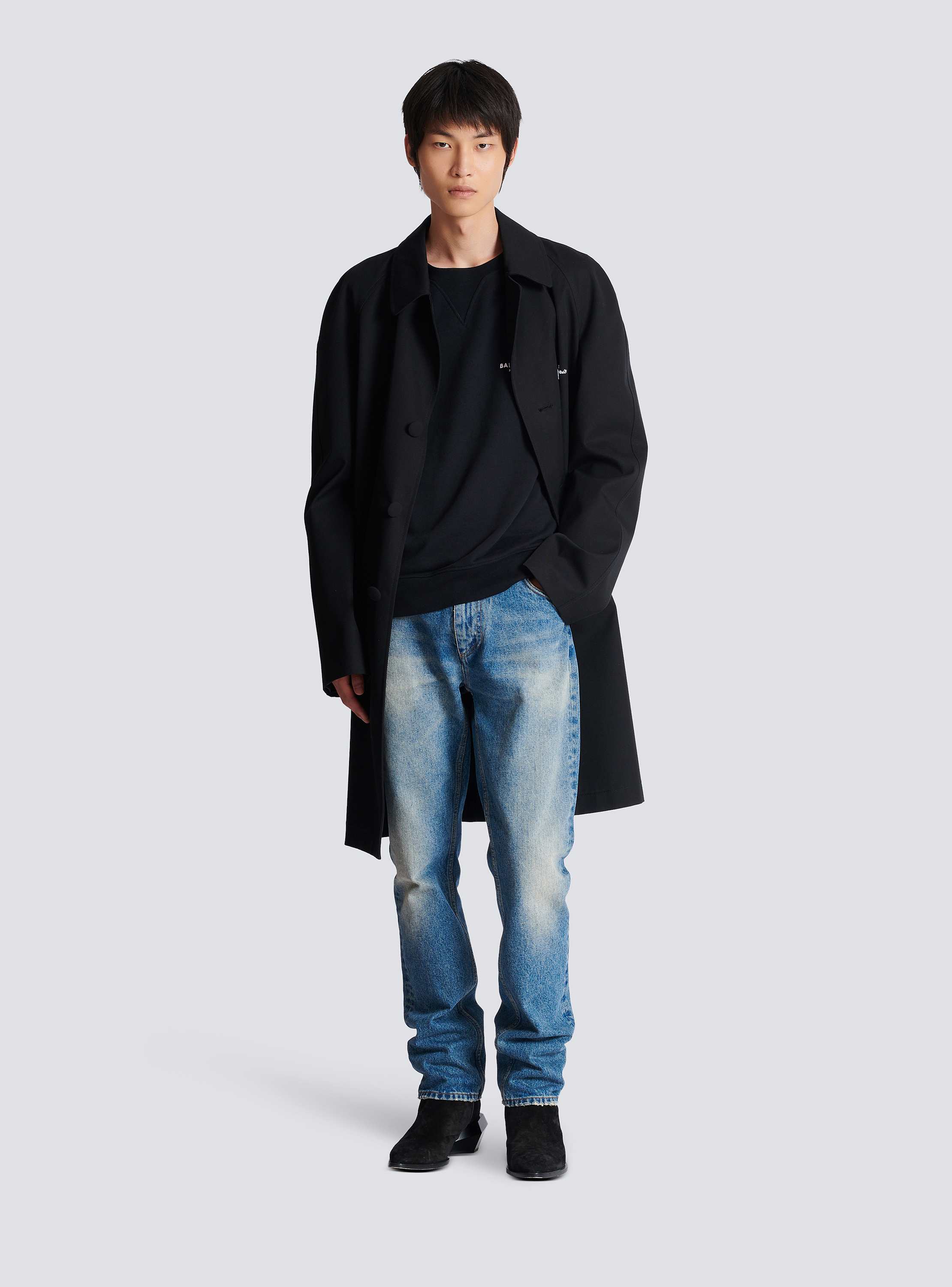 Balmain Paris flocked sweatshirt black - Men | BALMAIN