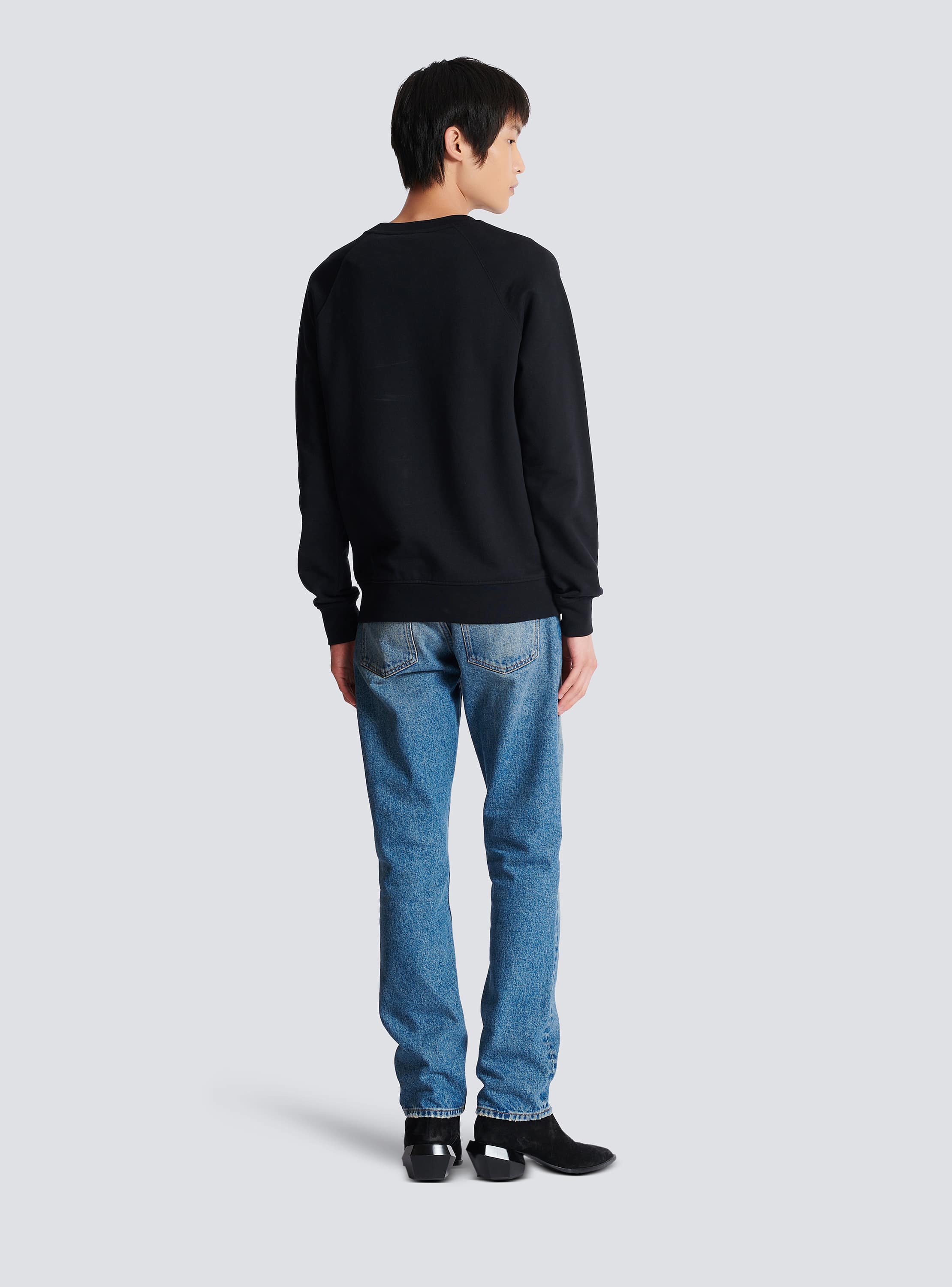 パーカー・フーディ BALMAIN Men Sweater DH1JT047JB530PA Black Collection Of Men's Designer Sweatshirts | BALMAIN