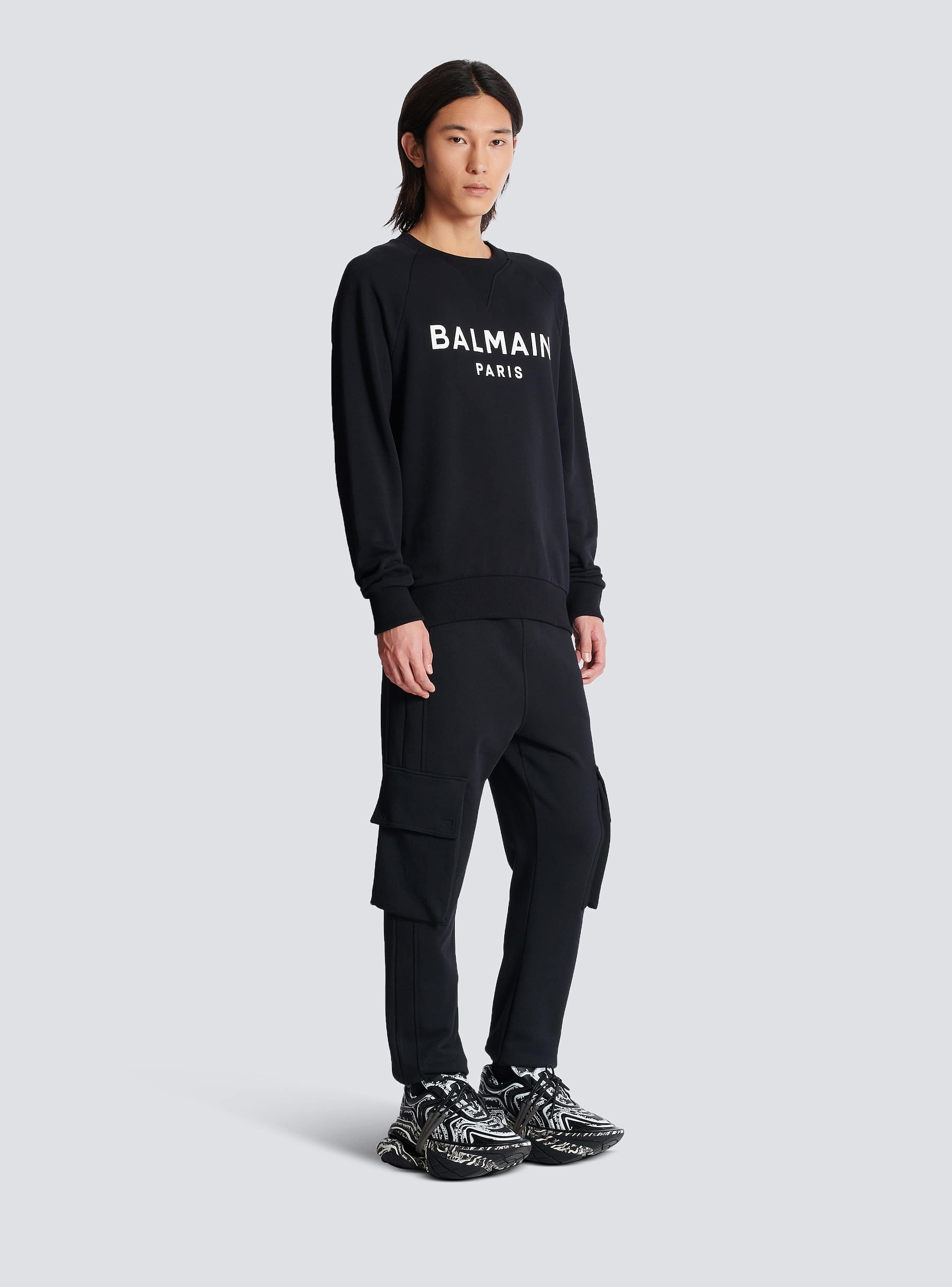 Balmain ヴィンテージ刺繍ロゴ ルーズフィット スウェットシャツ
