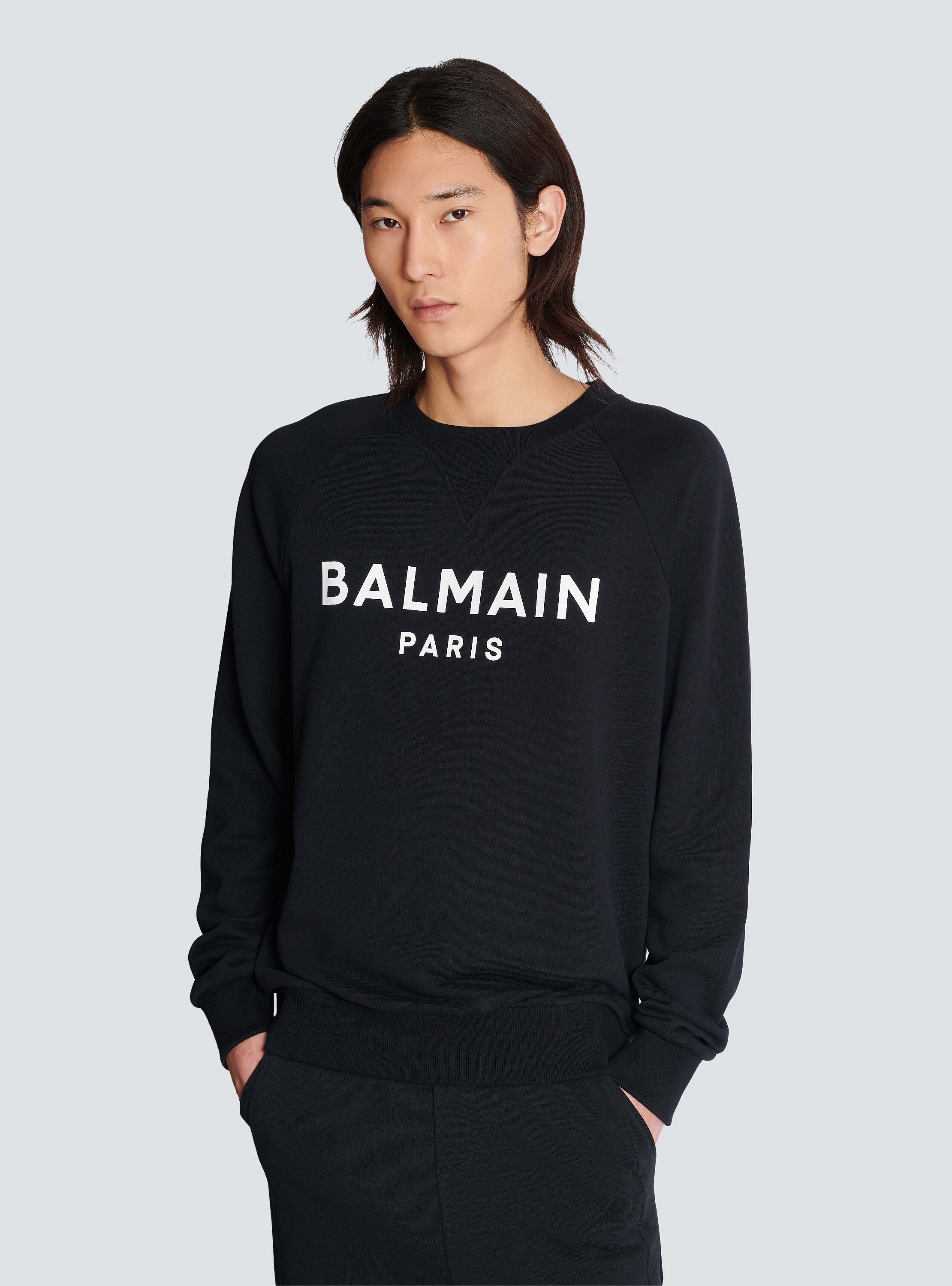 定番のお歳暮 - black sweatshirt printed Paris Balmain Men BALMAIN | トップス