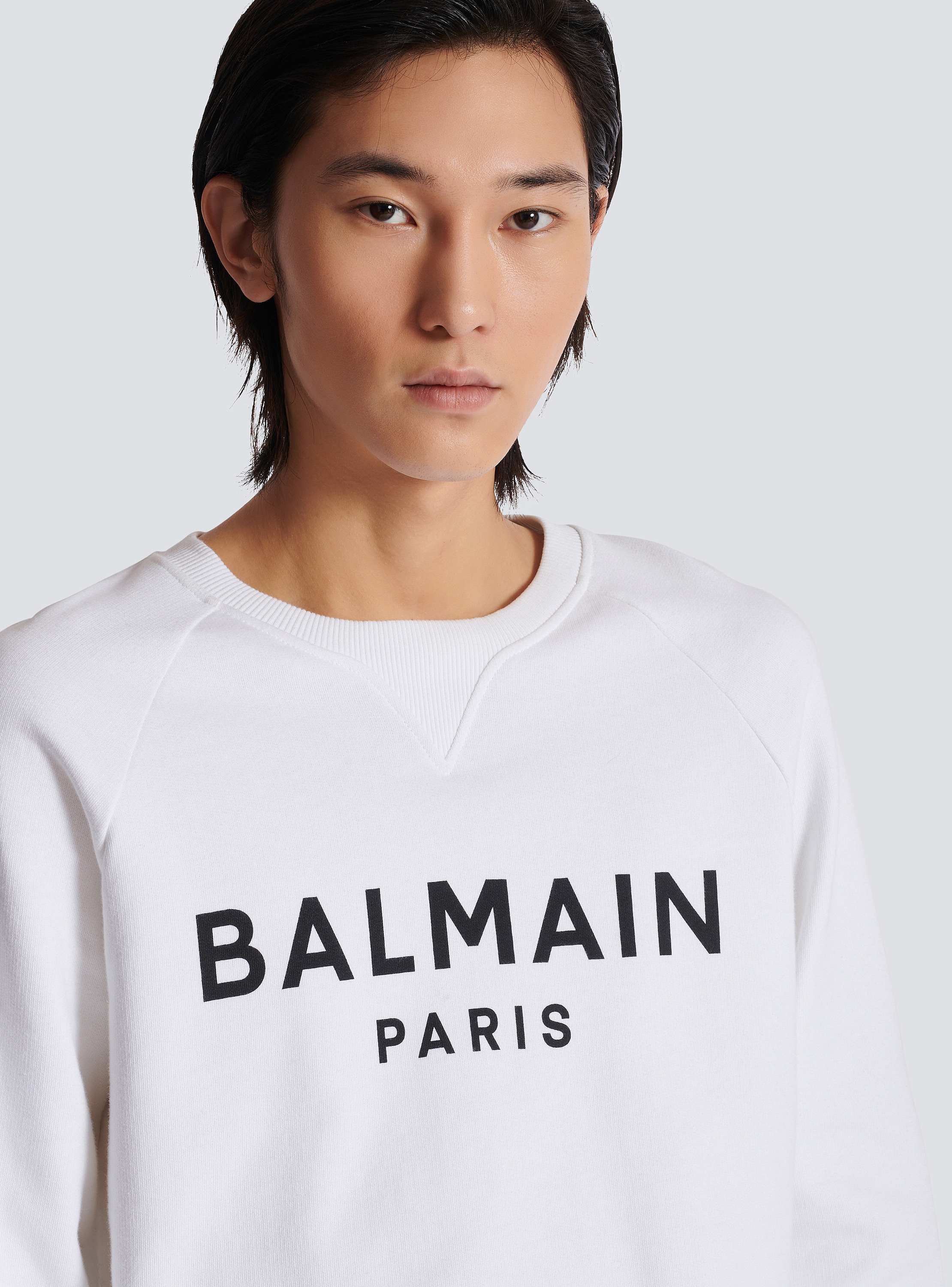 Metallic flocked Balmain sweatshirt gold - Men | BALMAIN