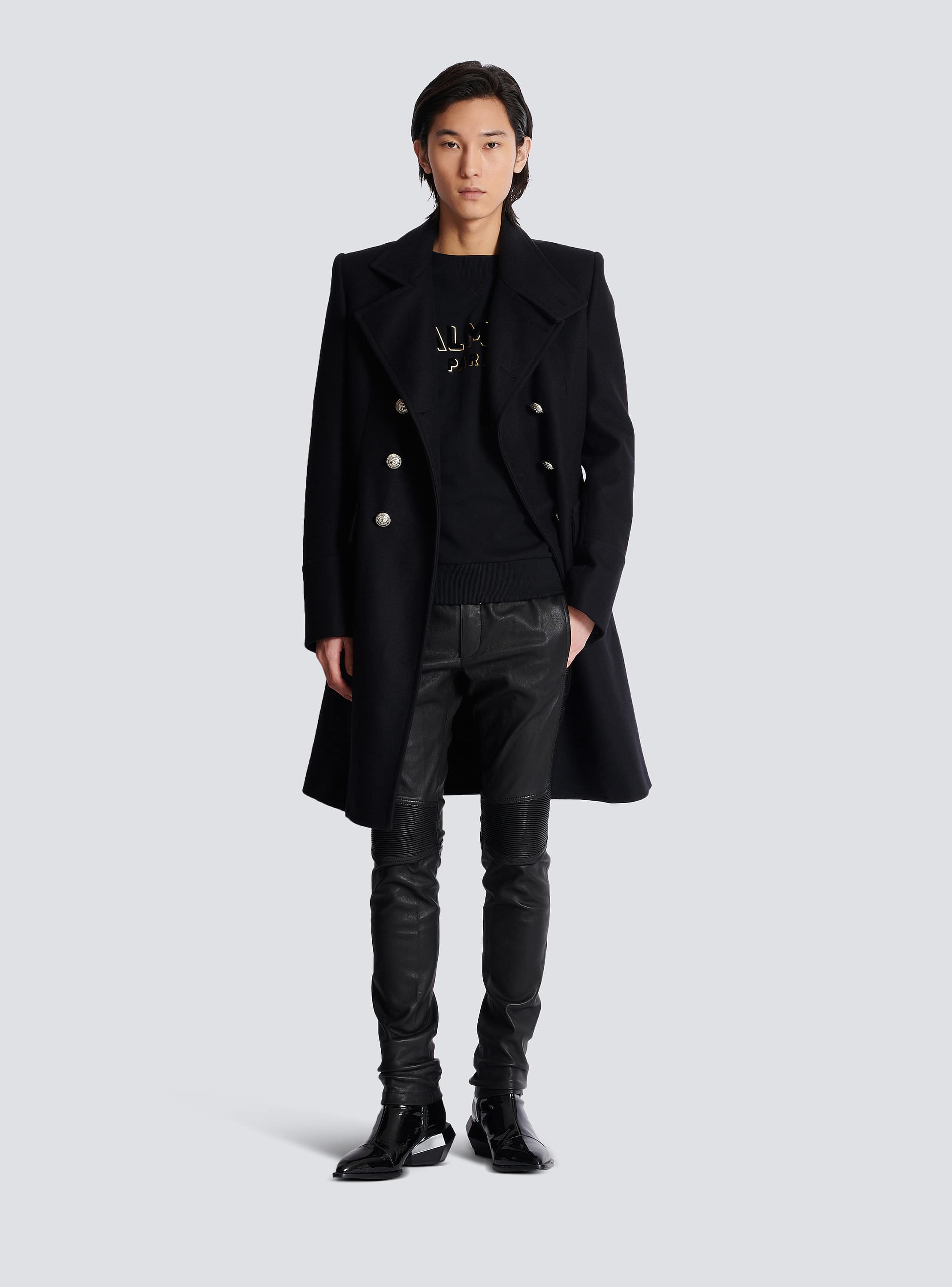 Metallic flocked Balmain sweatshirt gold - Men | BALMAIN