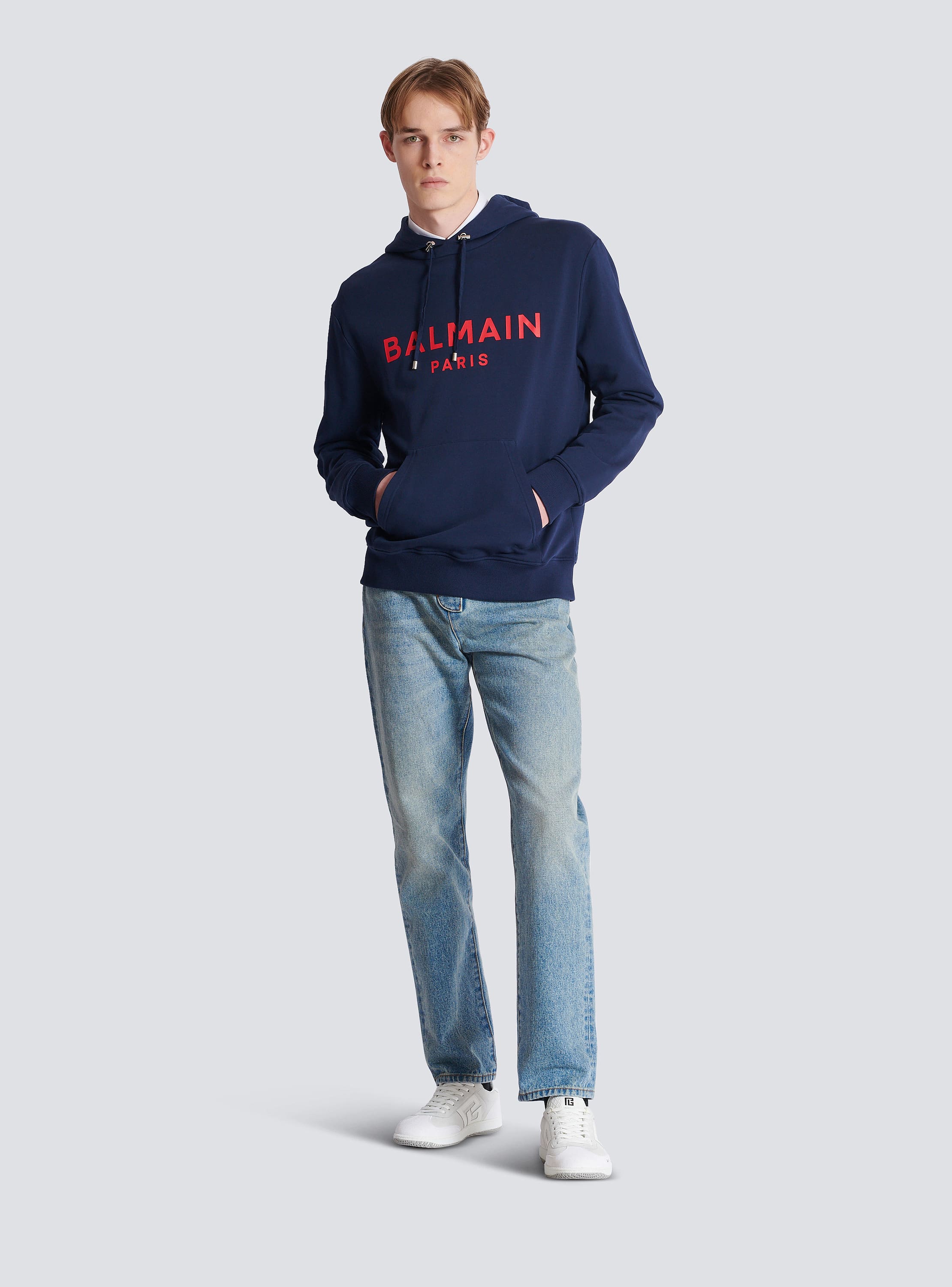 Printed Balmain Paris hoodie