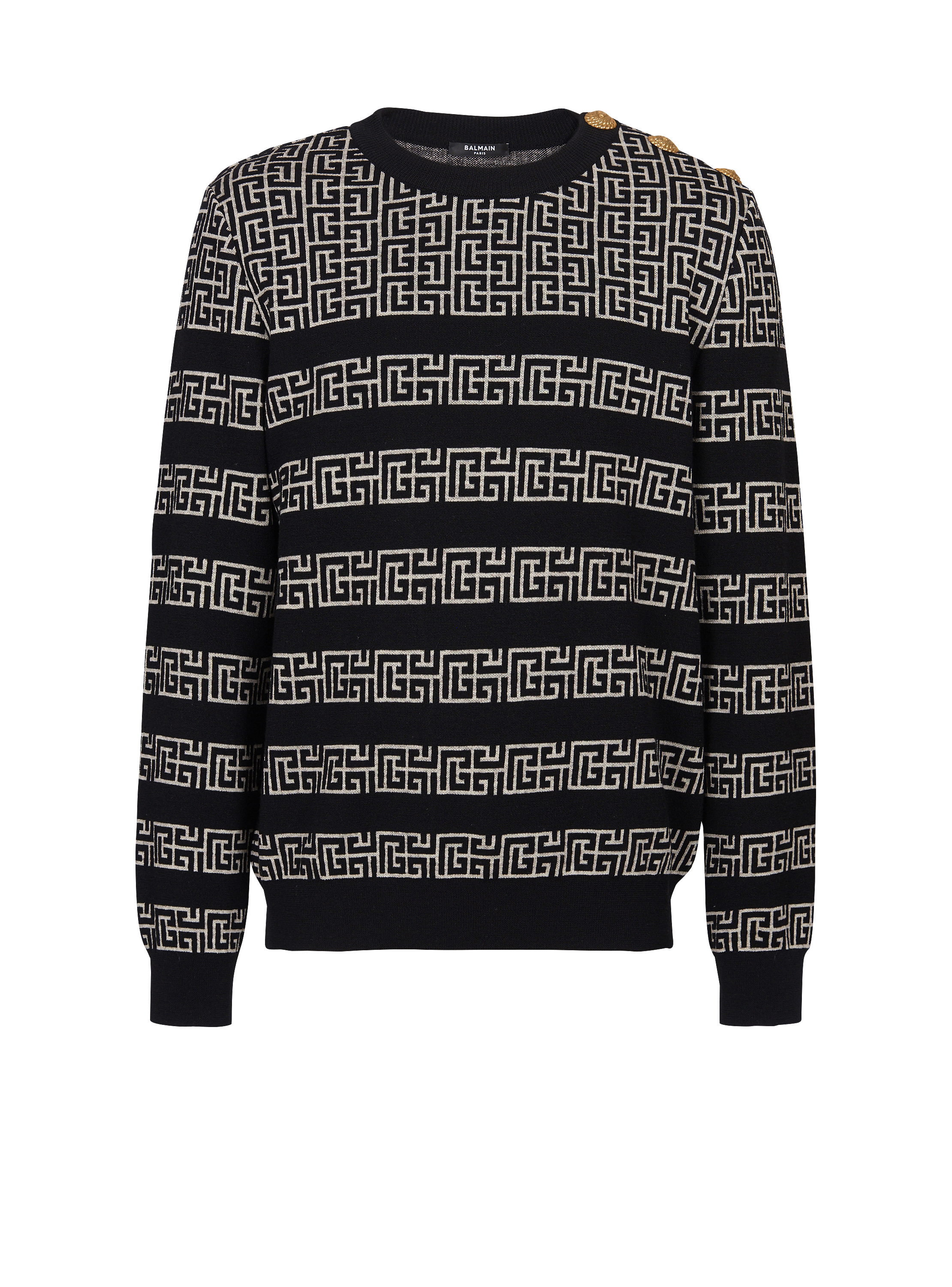 Striped PB Labyrinth wool and linen jumper