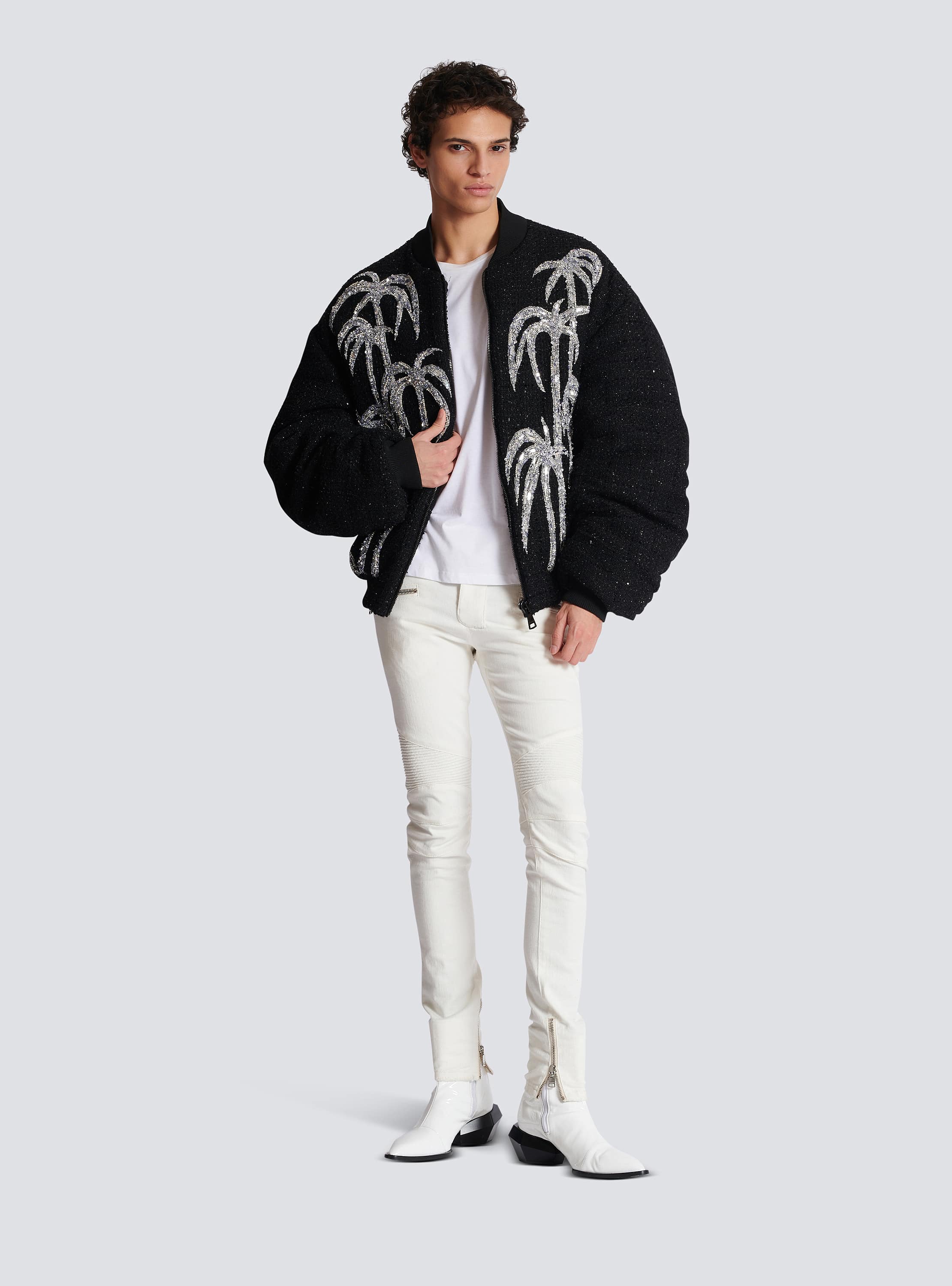 ホワイトデニム バイカージーンズ - Men | BALMAIN