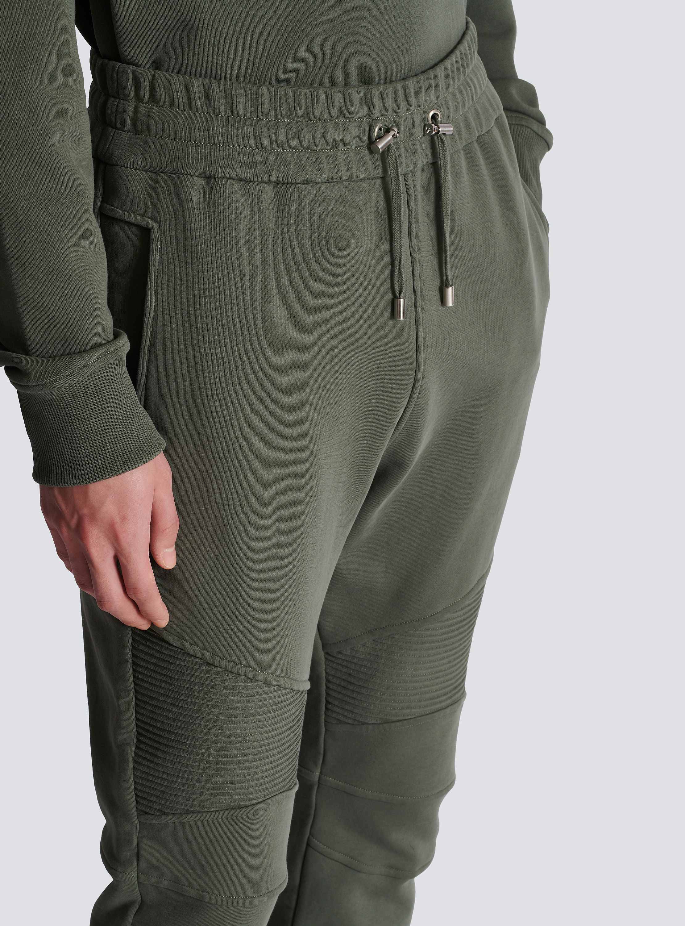 Flocked Balmain Paris joggers khaki - Men | BALMAIN Flocked Balmain Paris joggers khaki - Men | BALMAIN