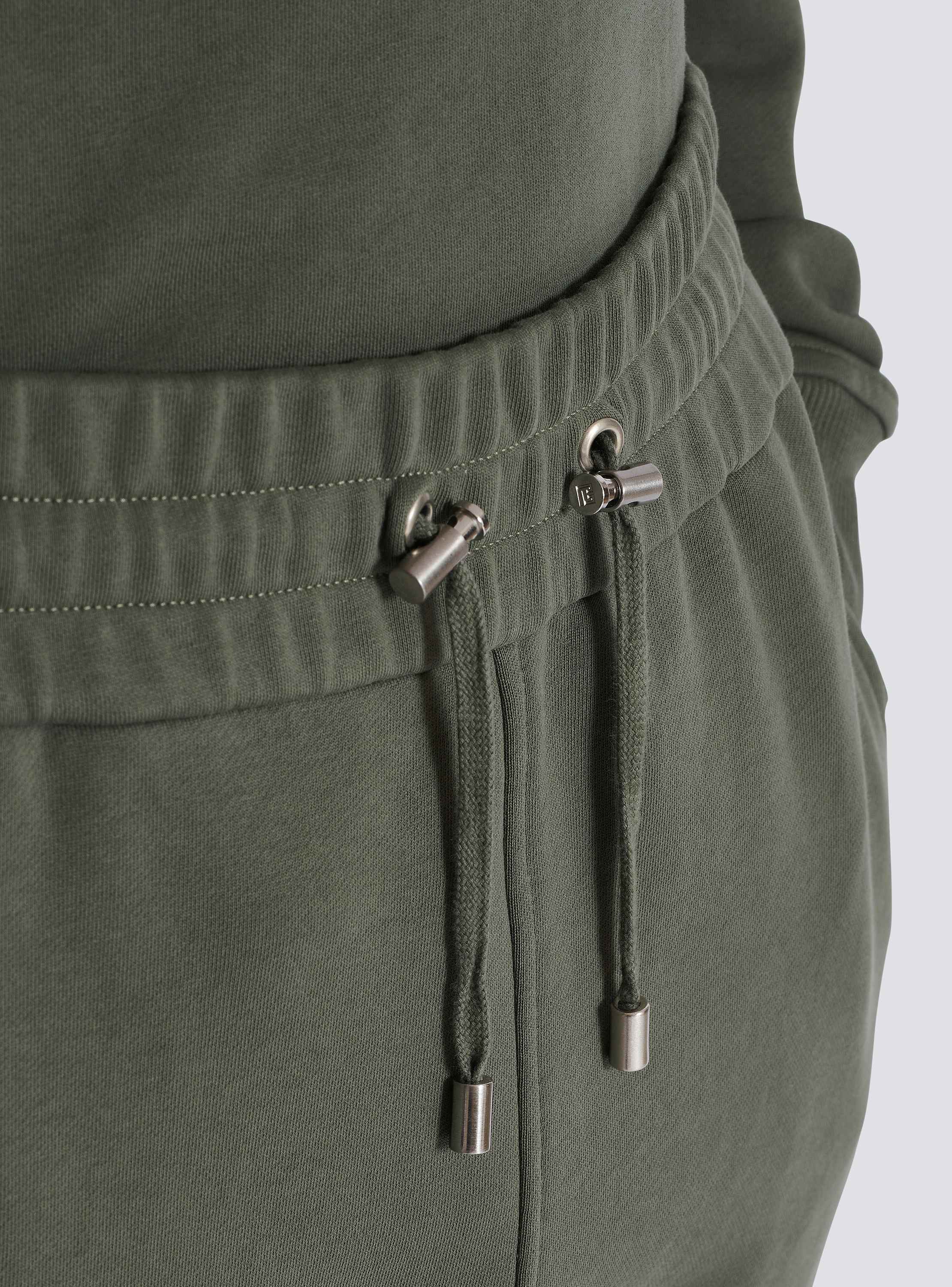 Flocked Balmain Paris joggers khaki - Men | BALMAIN