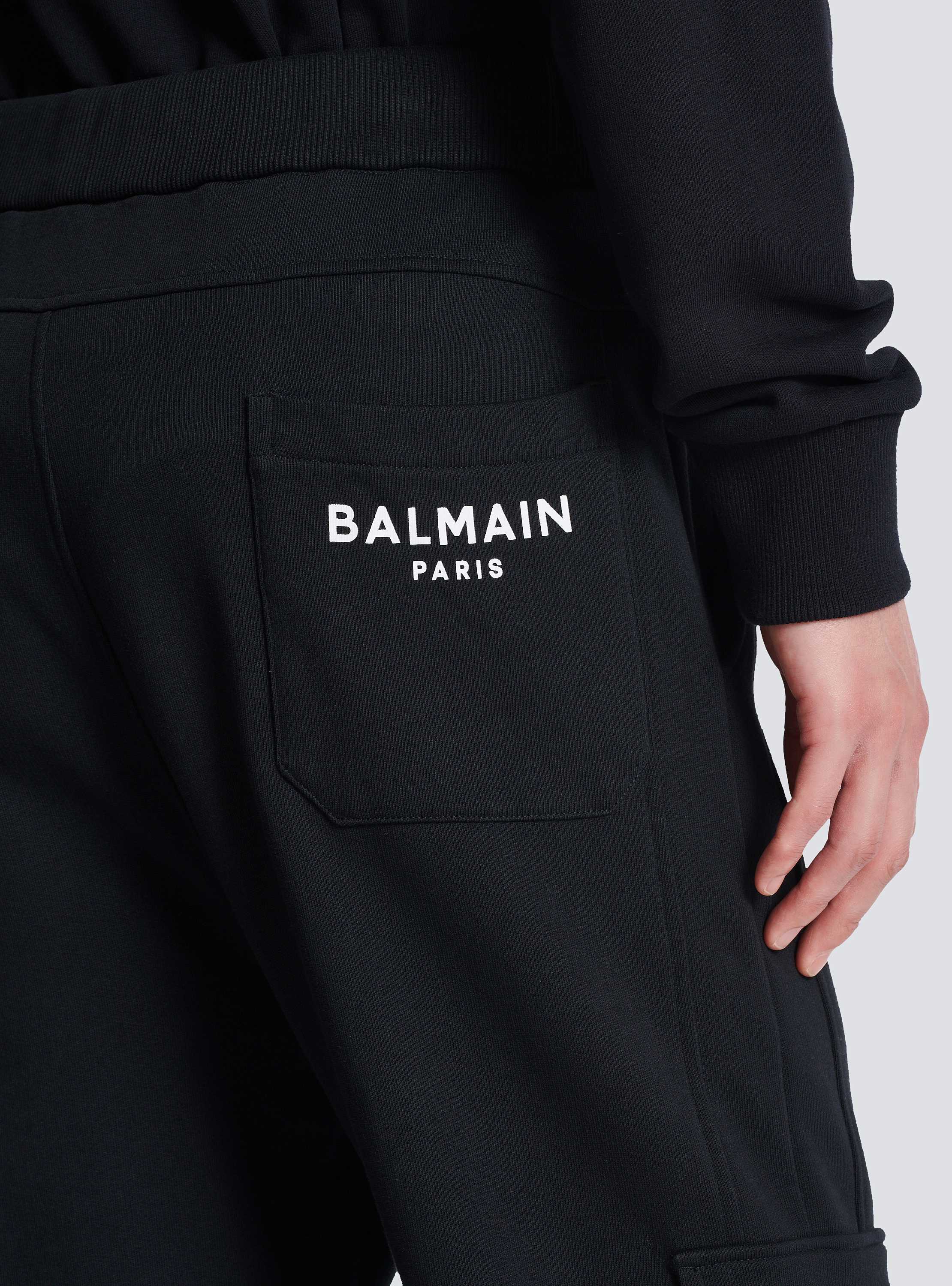 【送料&関税込】Balmain Jogging Pants Flocked Balmain Paris joggers khaki - Men | BALMAIN