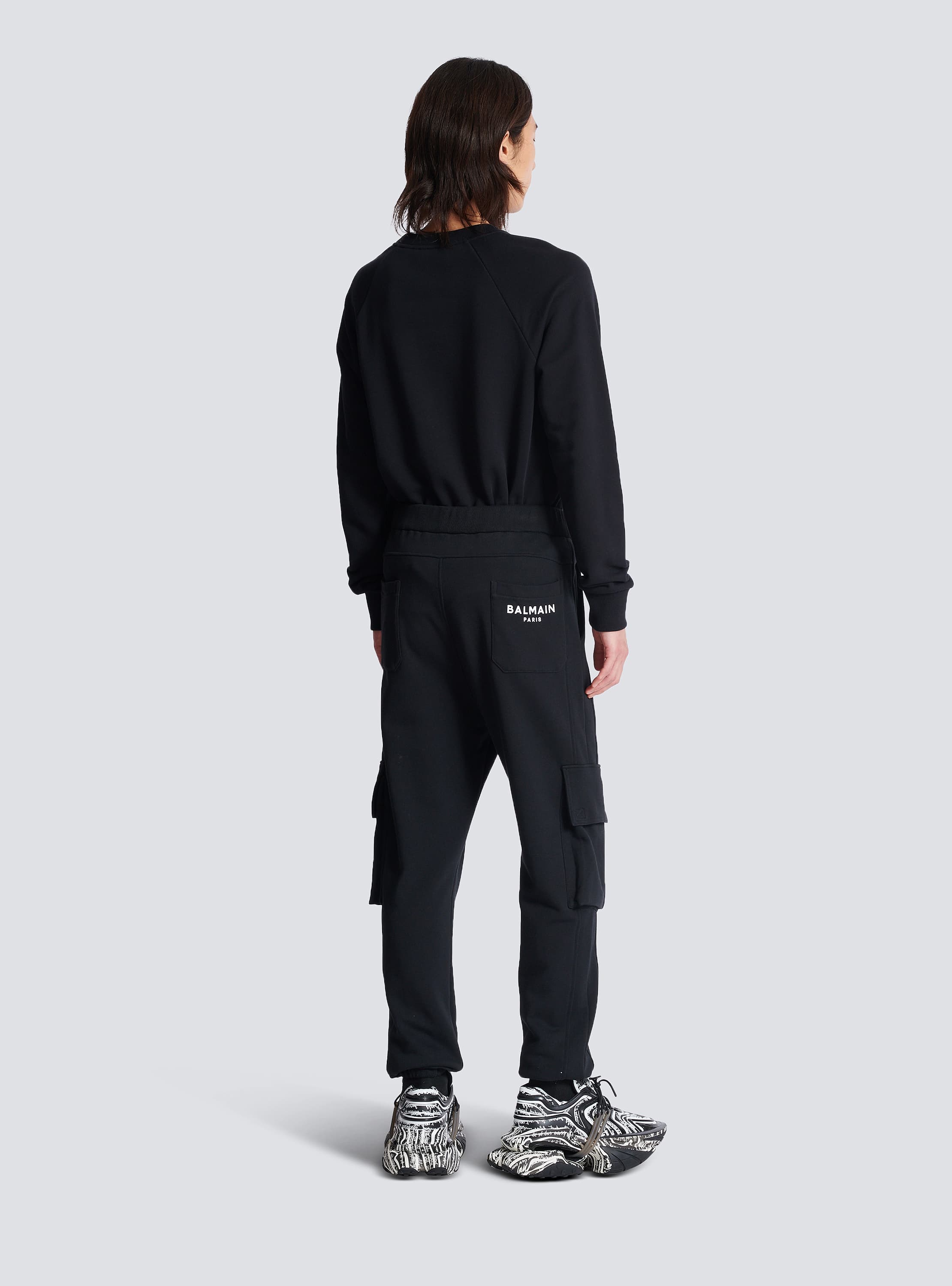 Cargo joggers with Balmain Paris print - Men | BALMAIN Cargo joggers with Balmain Paris print - Men | BALMAIN