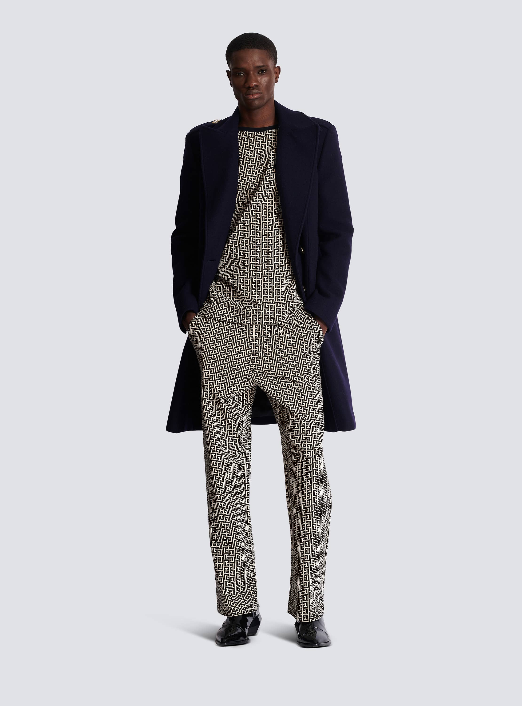 PB Labyrinth jacquard joggers black - Men | BALMAIN