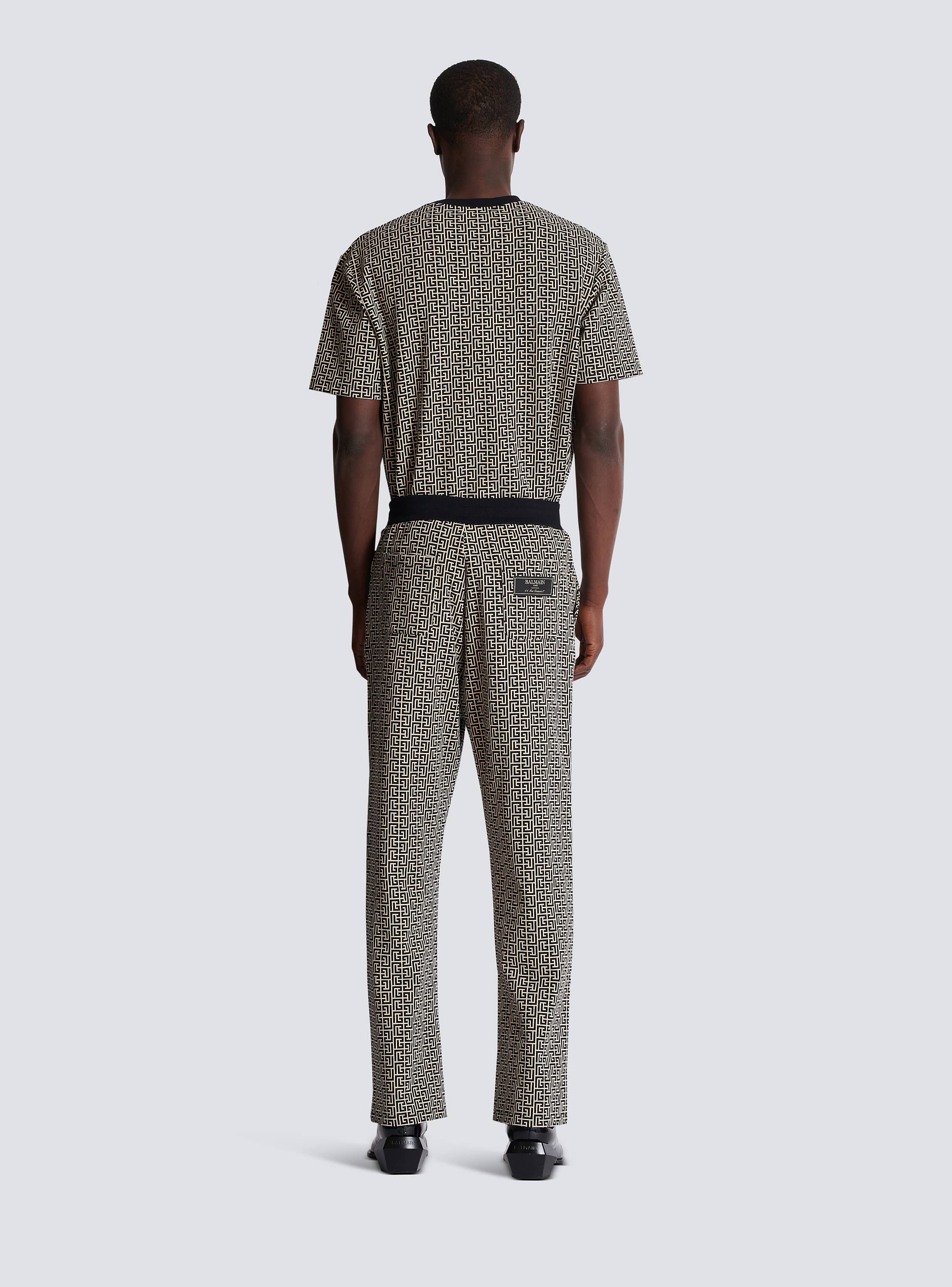 PB Labyrinth jacquard joggers black - Men | BALMAIN