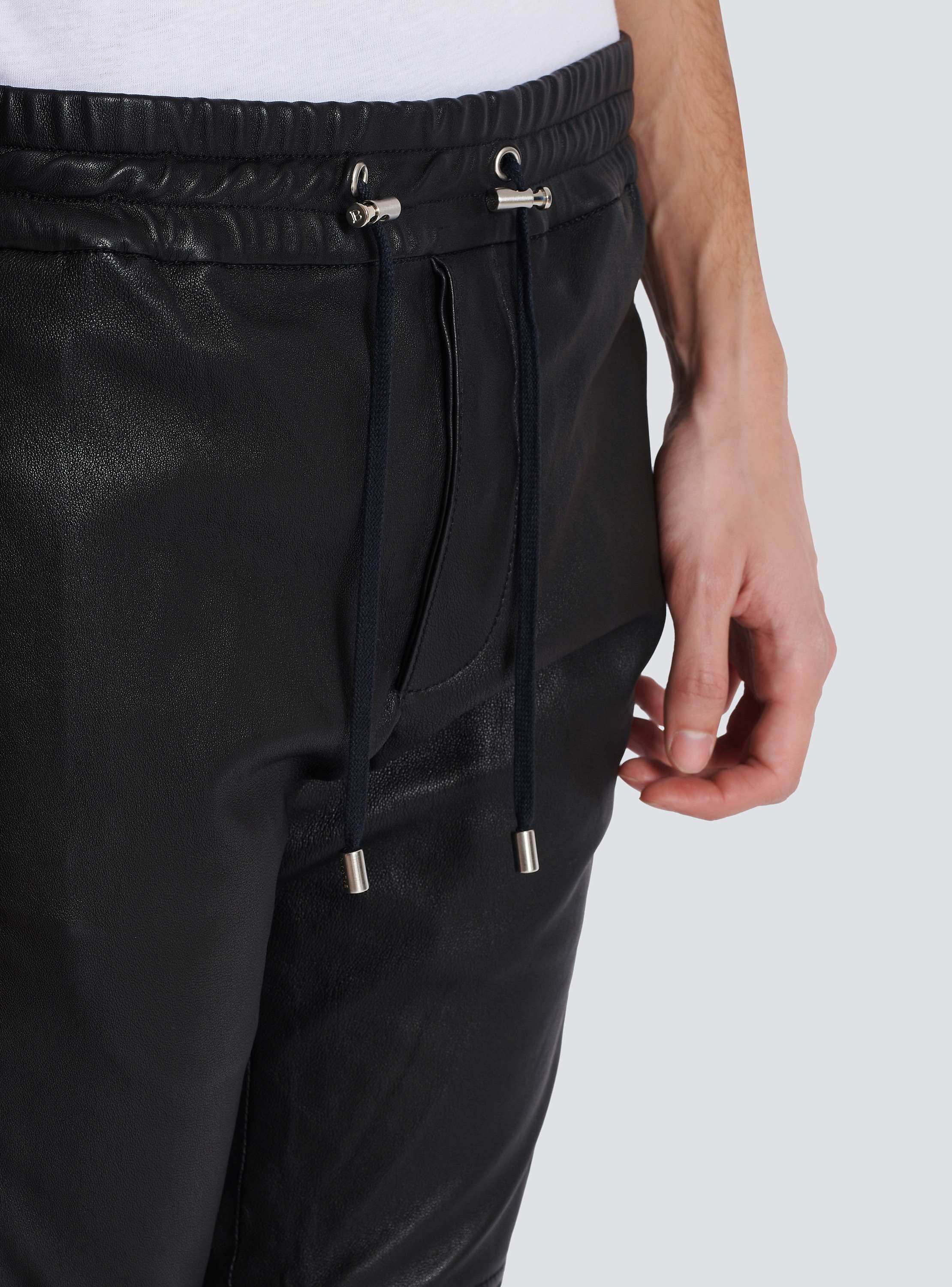 楽天市場】【中古】BALMAIN×H＆M レザーバイカーパンツ ブラック