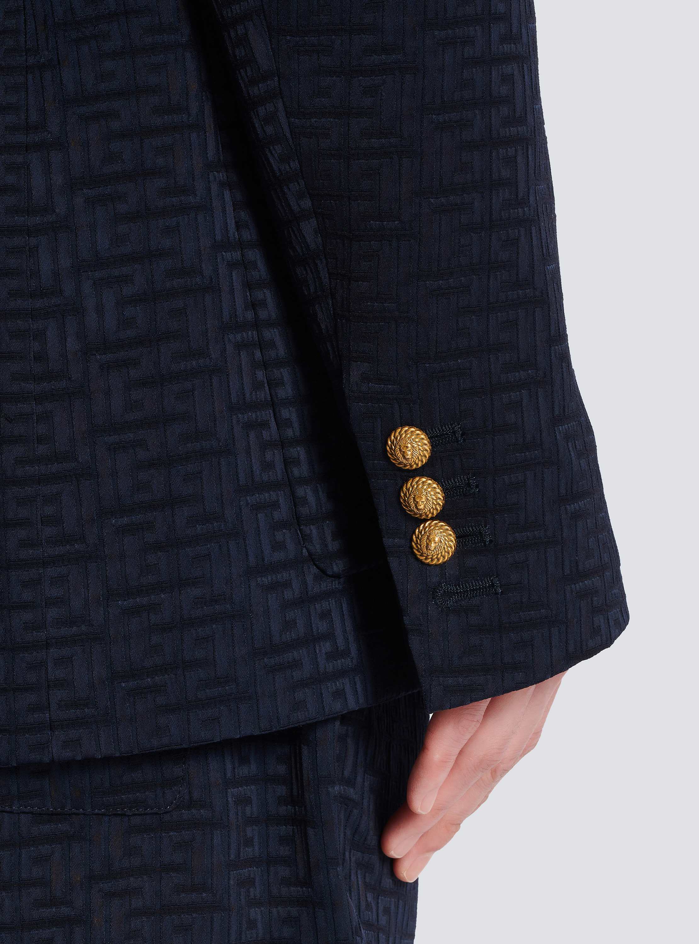 PB Labyrinth satin jacquard blazer - Men | BALMAIN