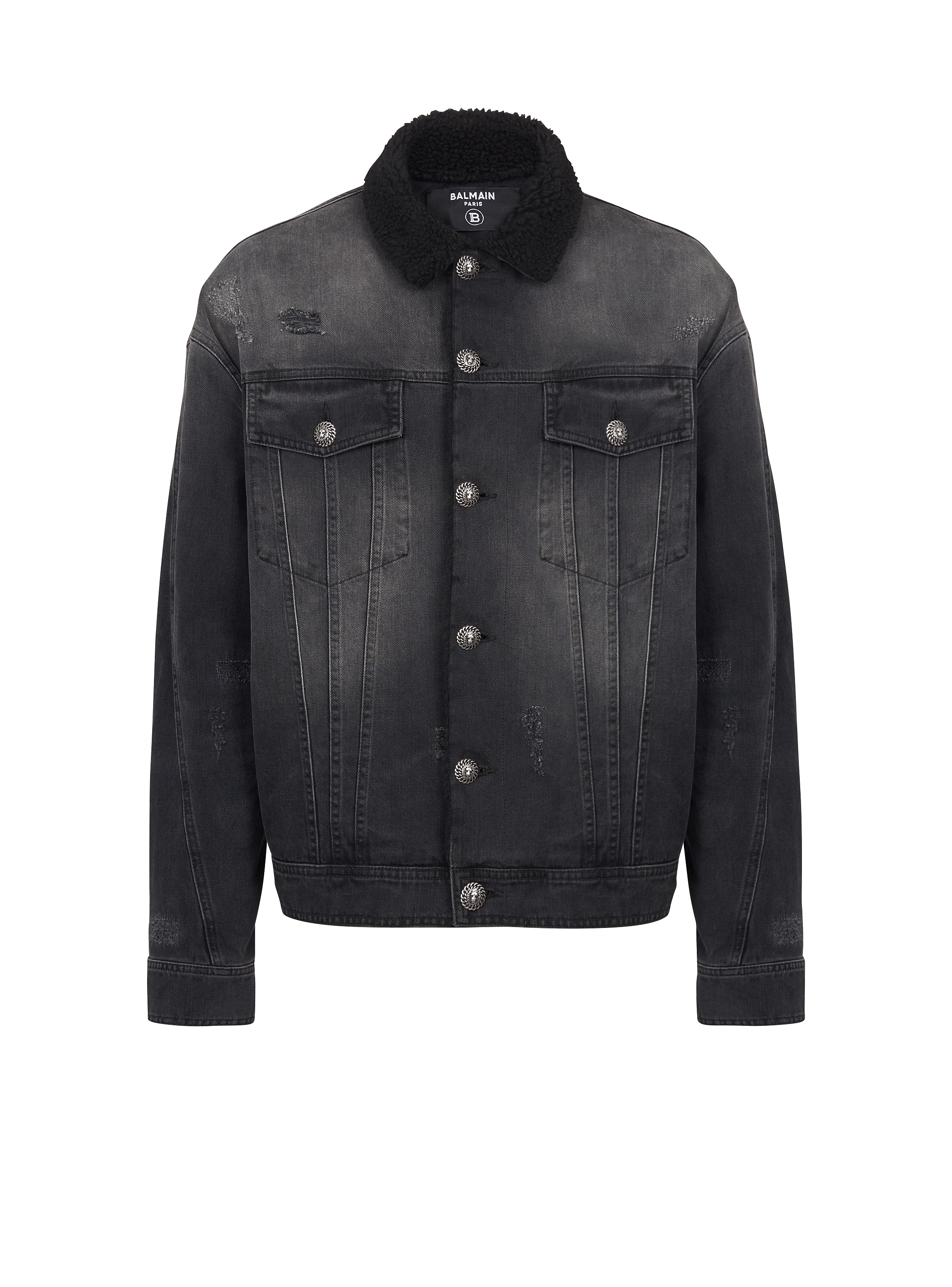 Faded denim jacket