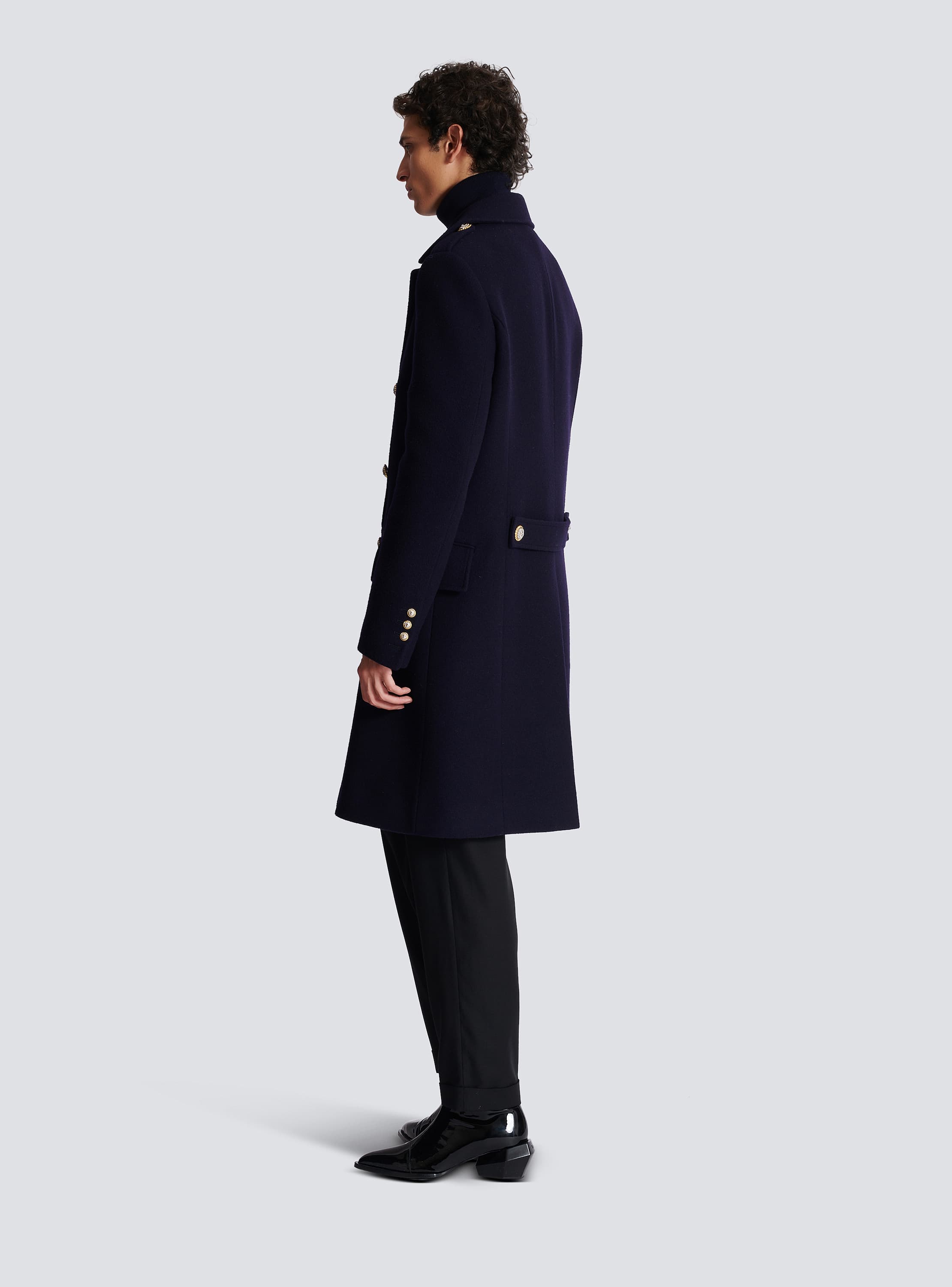 ダブルフェルテッドウール コート - Men | BALMAIN ダブルフェルテッドウール コート - Men | BALMAIN