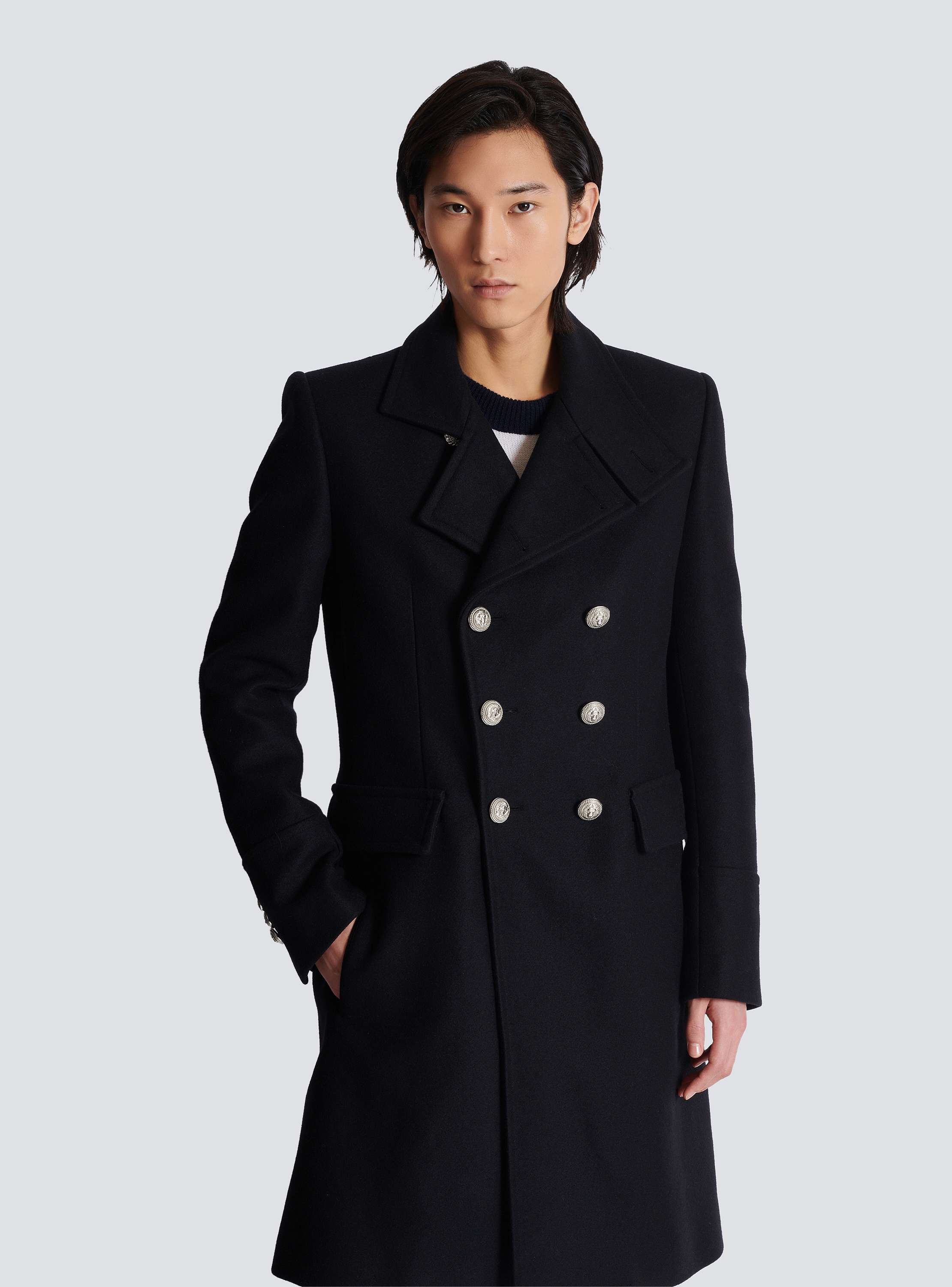 バージンウール オフィサーコート - Men | BALMAIN バージンウール オフィサーコート - Men | BALMAIN