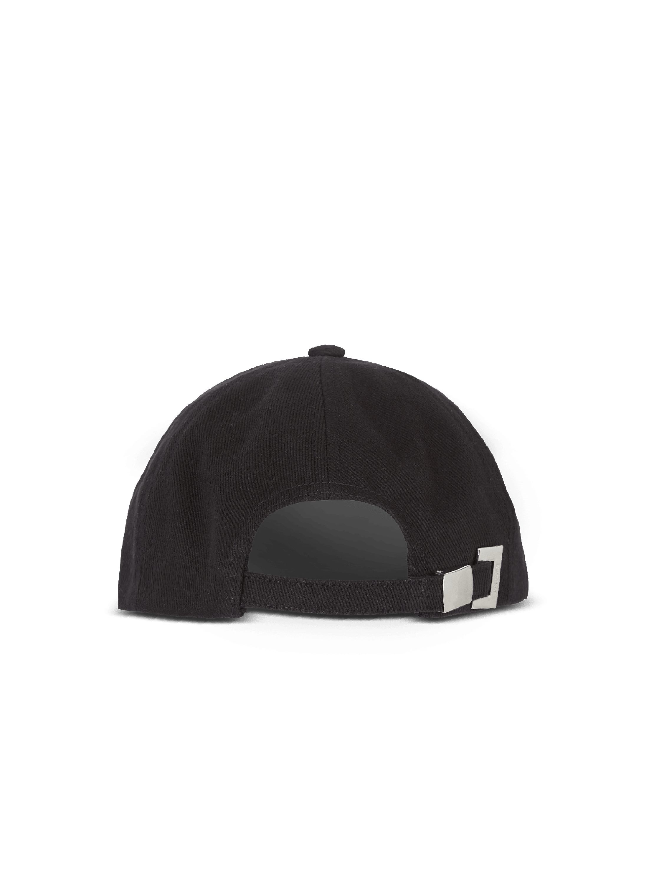 Cotton cap with Balmain Signature embroidery black - Men