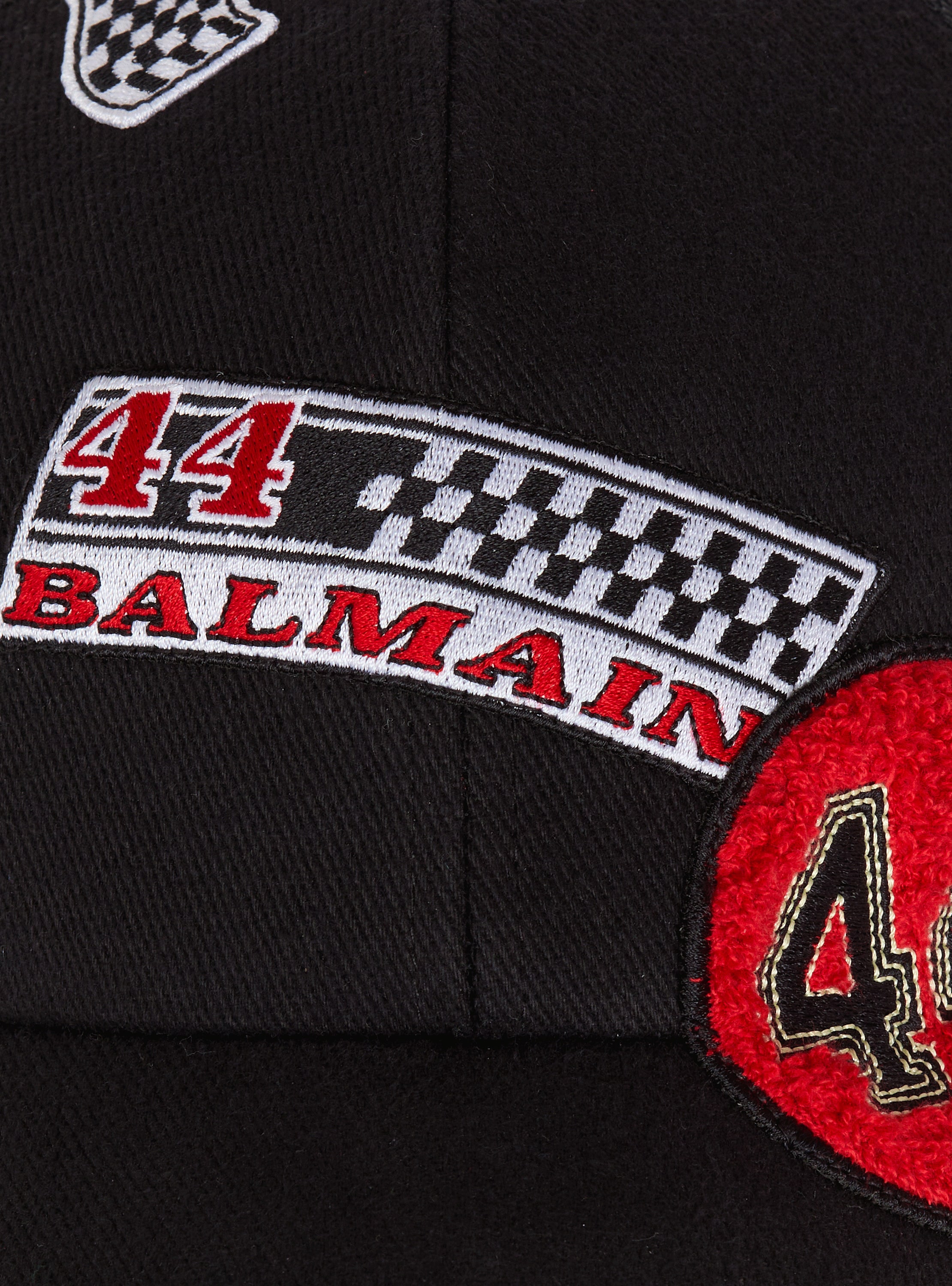 Balmain Racing cap with patches black - Men | BALMAIN