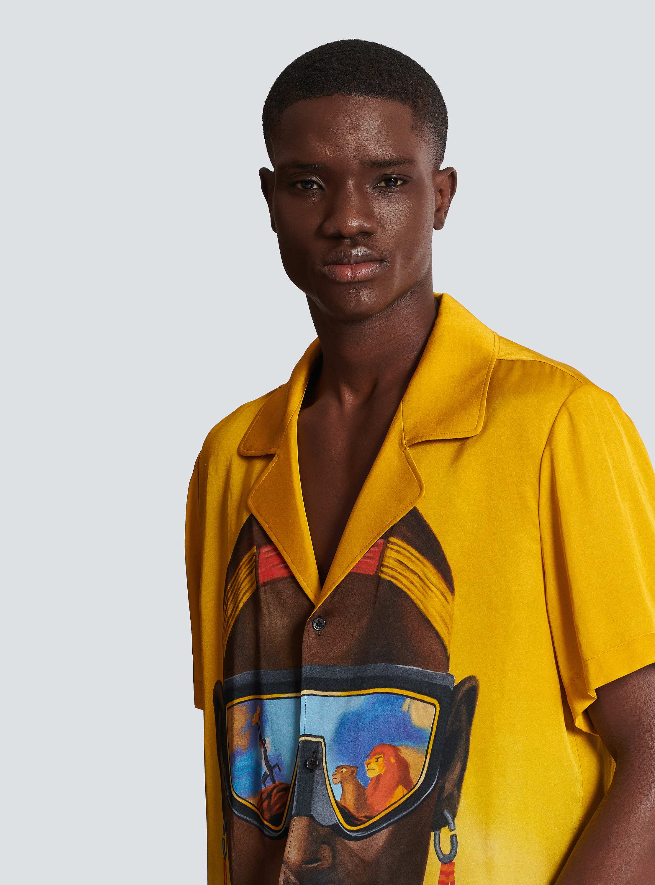 Disney x Balmain: The Lion King - Satin pyjama shirt with
