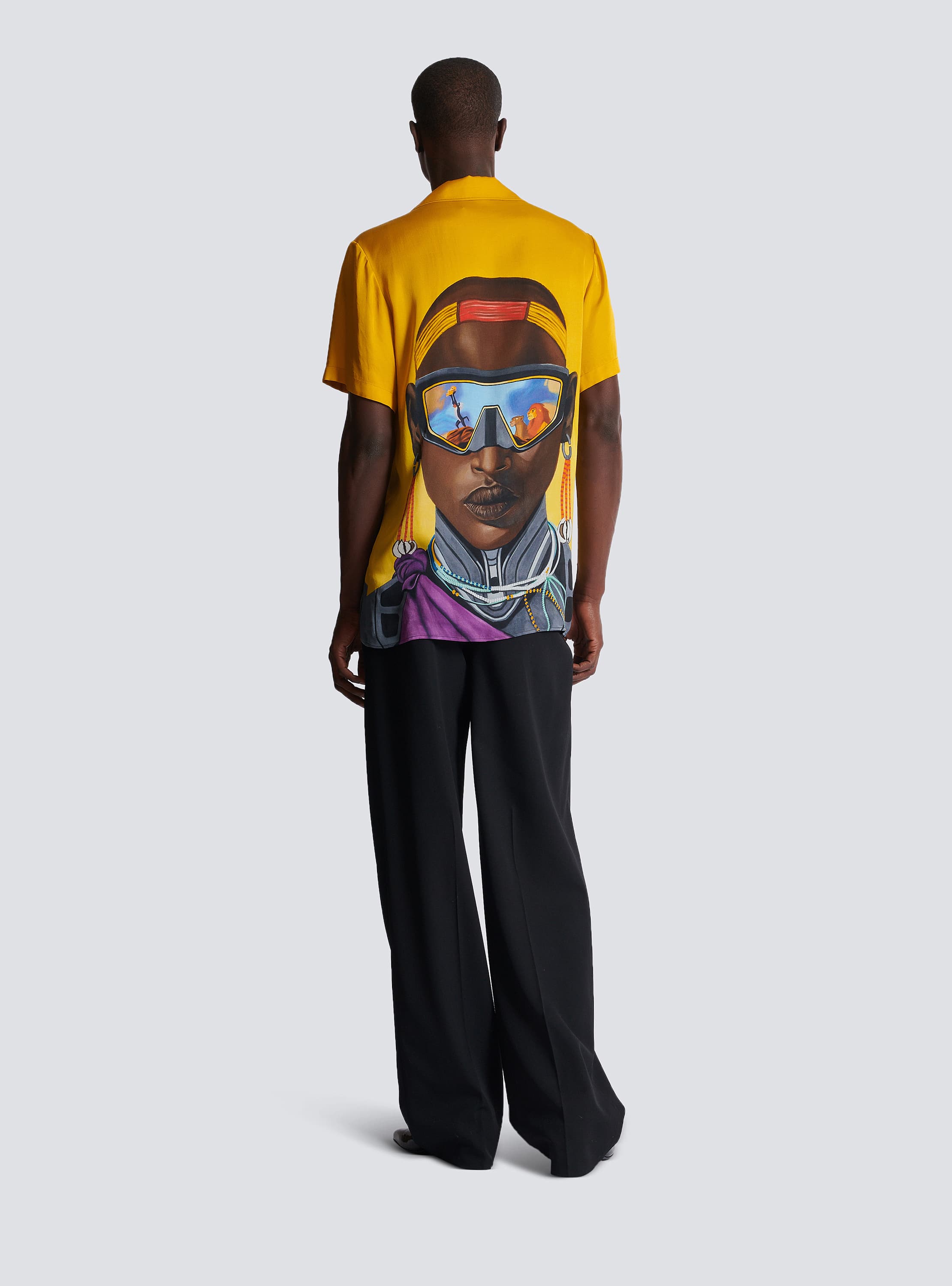 Disney x Balmain: The Lion King - Satin pyjama shirt with