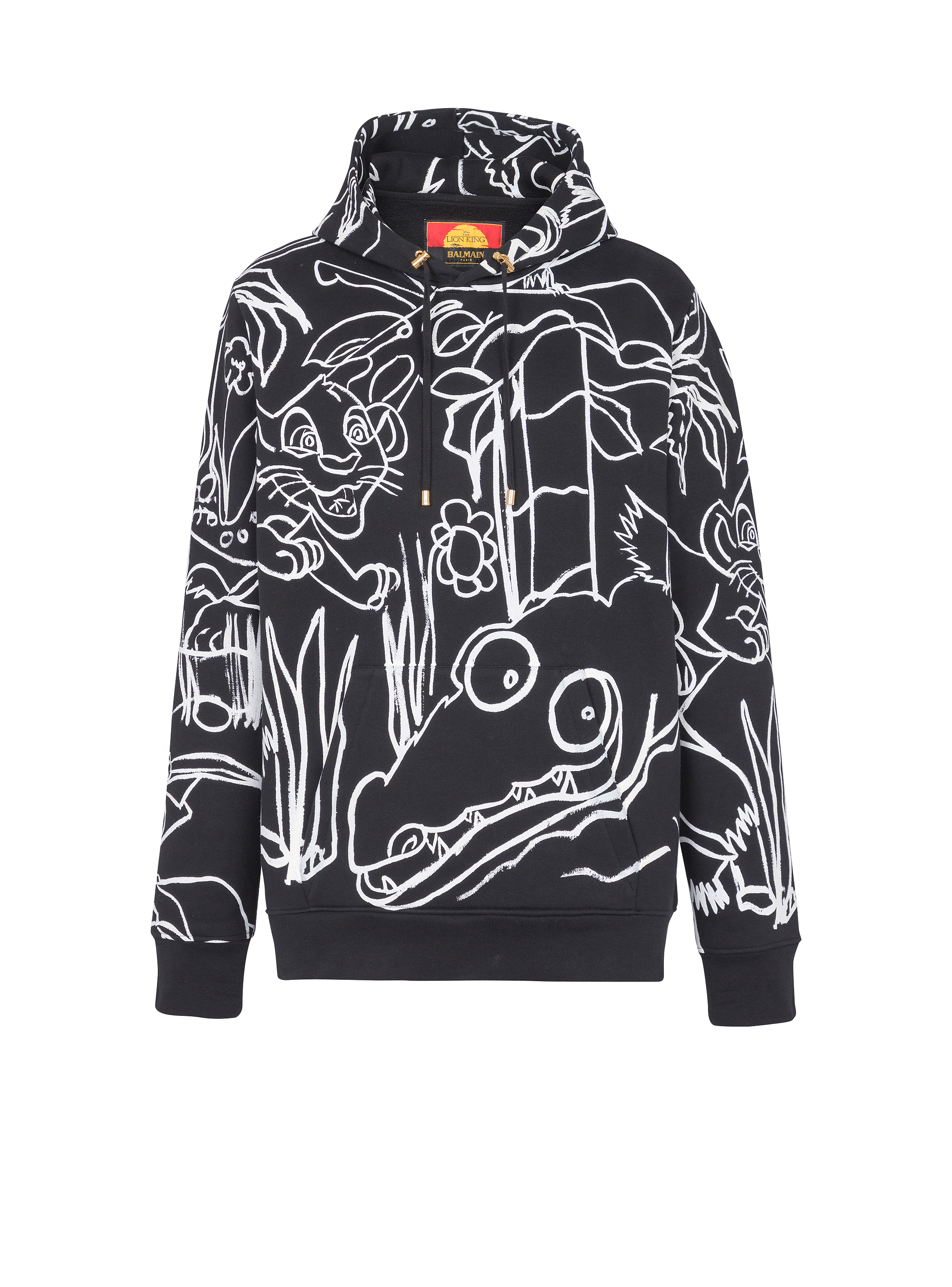 Disney x Balmain: The Lion King - Hoodie with Enfant Précoce print