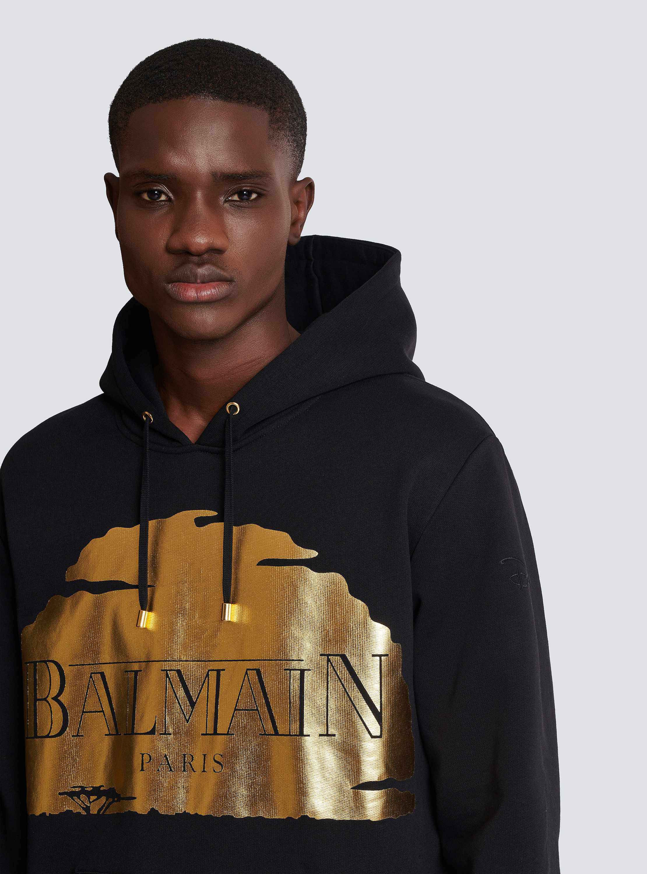 BALMAIN X Disney The Lion King サンセットプリント フーディー Disney x Balmain: The Lion King - Sunset hoodie black black