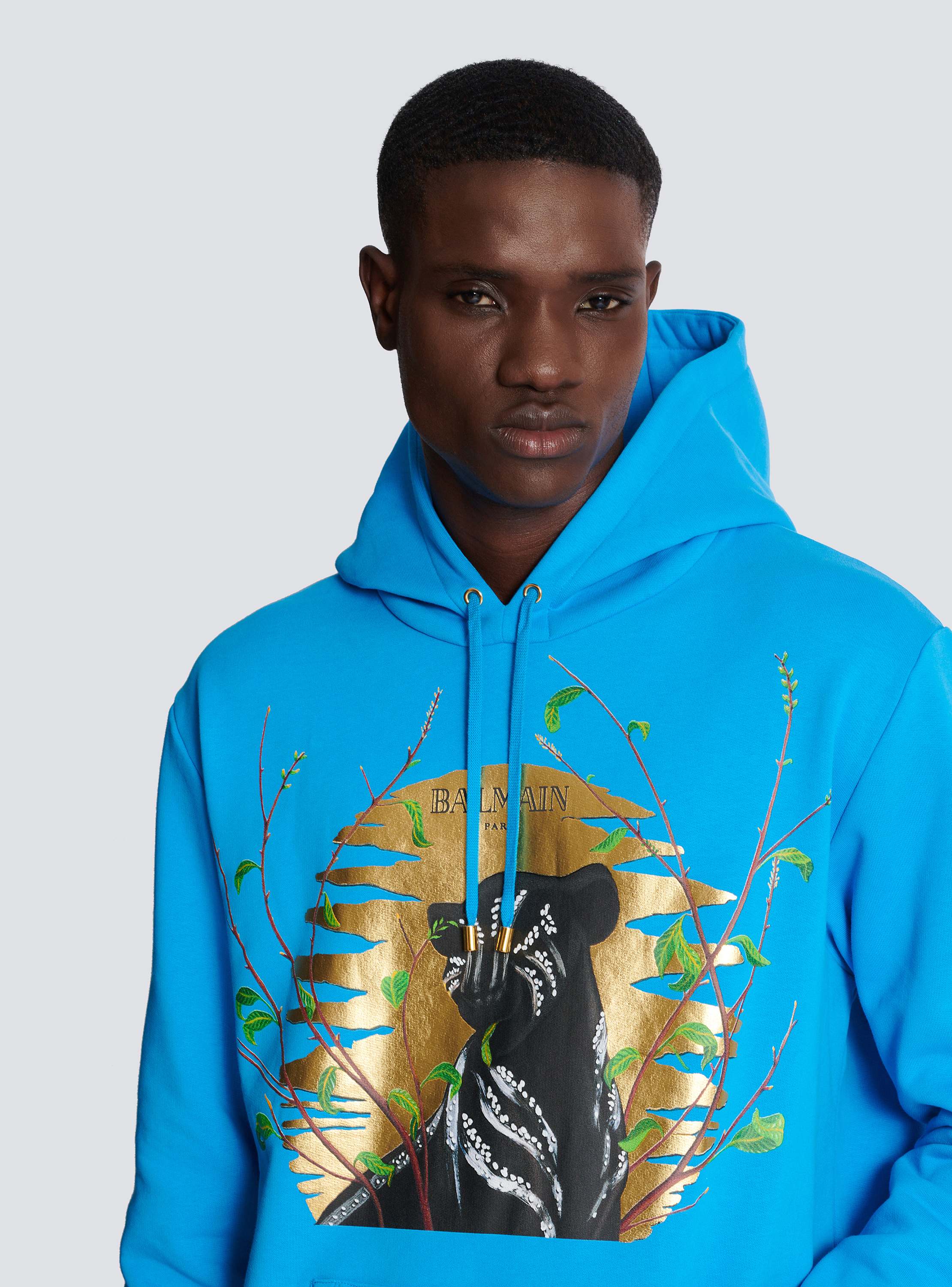 BALMAIN X Disney The Lion King サンセットプリント フーディー Disney x Balmain: The Lion King - Sunset hoodie black black