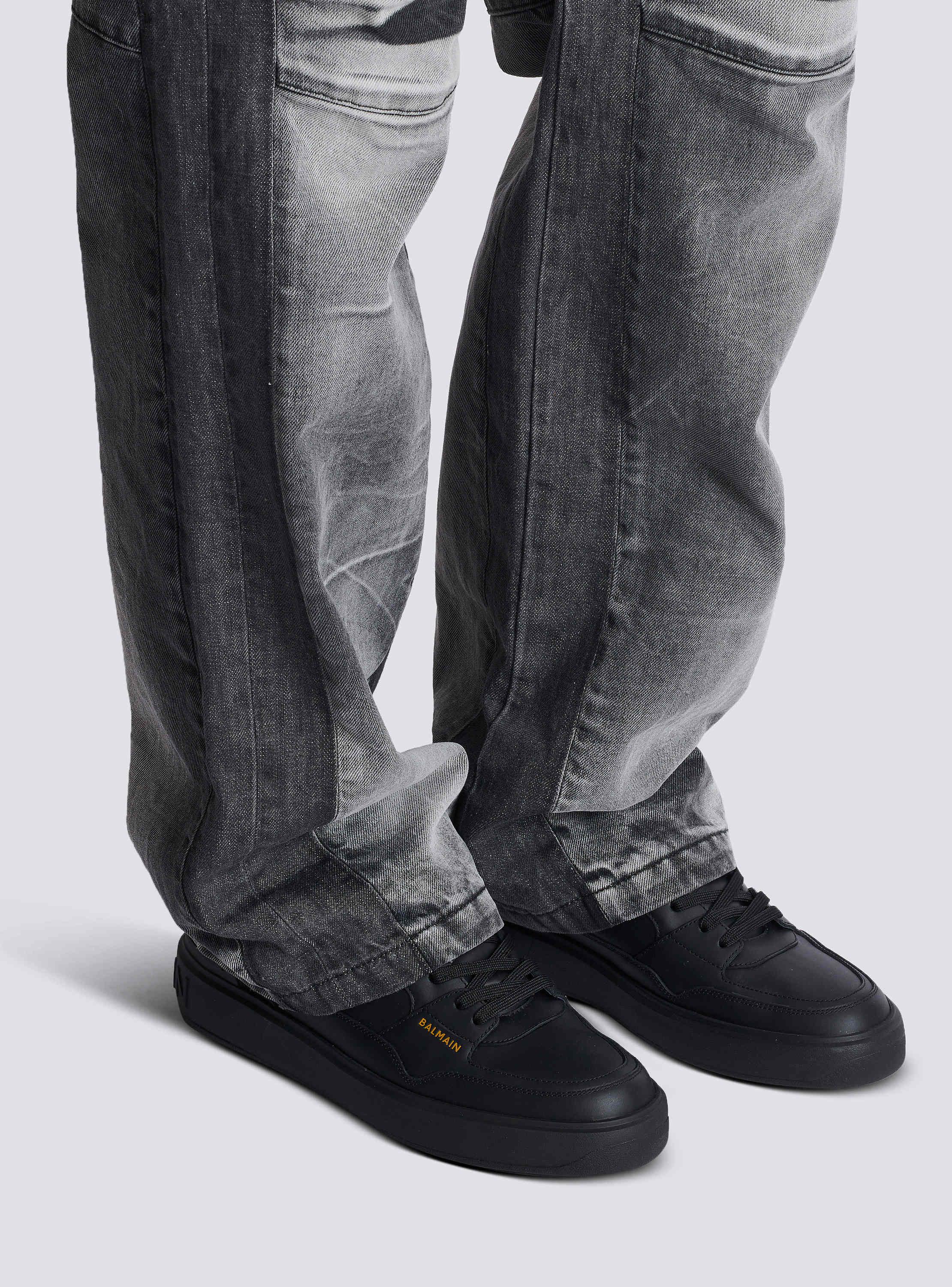 B-Court Flip trainers in calfskin black - Men | BALMAIN B-Court Flip trainers in calfskin black - Men | BALMAIN