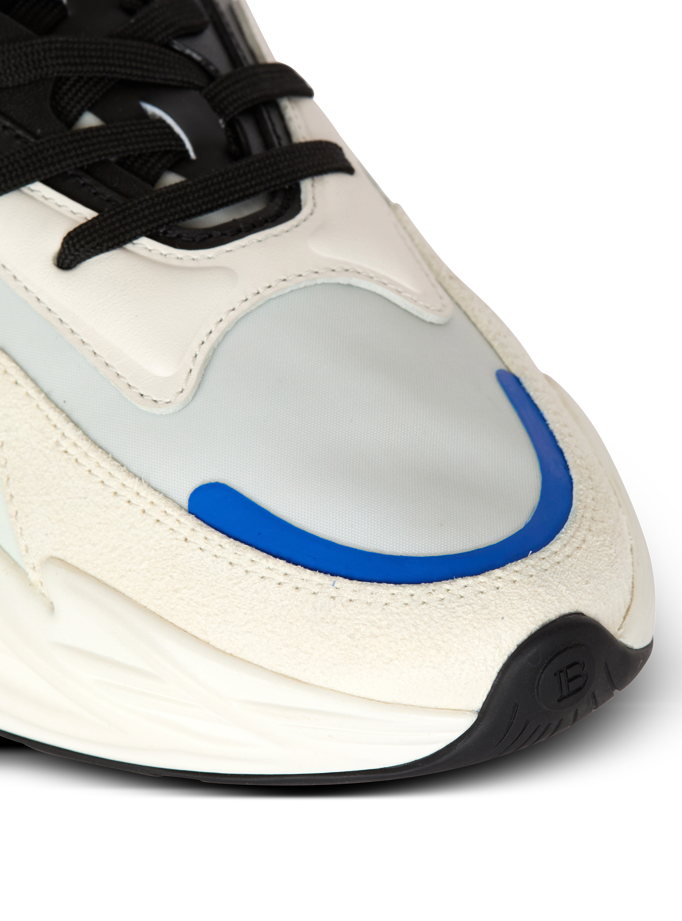 【関税＆送料込み】Balmain Run-Row Sneakers Shoes Run-Row leather and nylon trainers white - Men | BALMAIN
