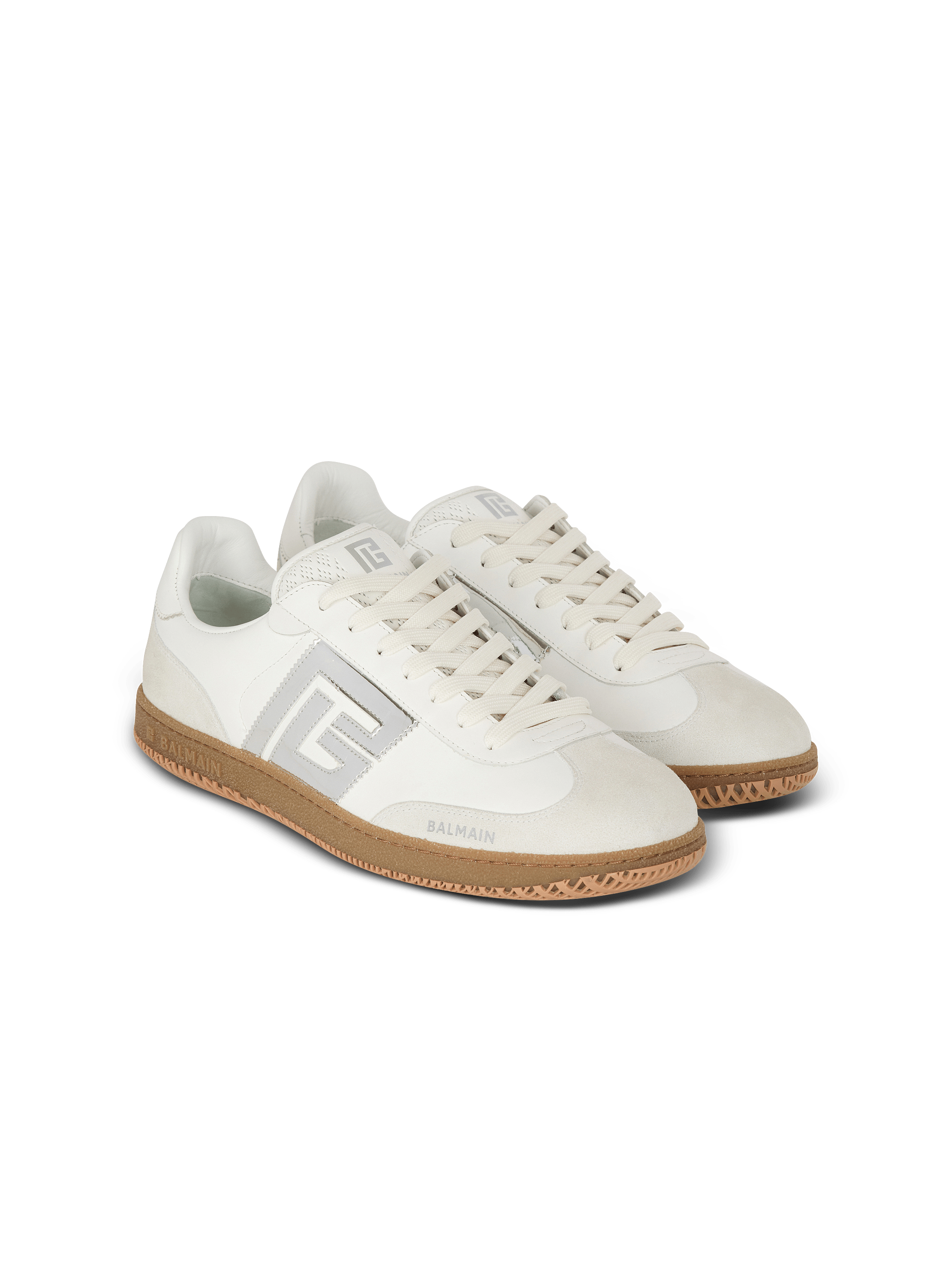【関税＆送料込み】Balmain 'Balmain Swan' Sneakers Calfskin Balmain Swan trainers white - Men | BALMAIN