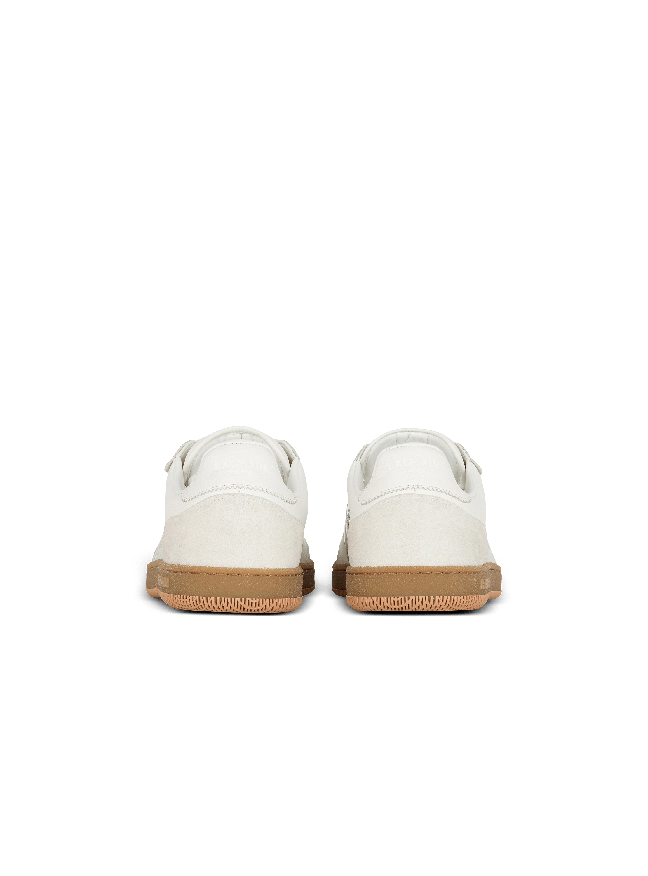 Calfskin Balmain Swan trainers white - Men | BALMAIN