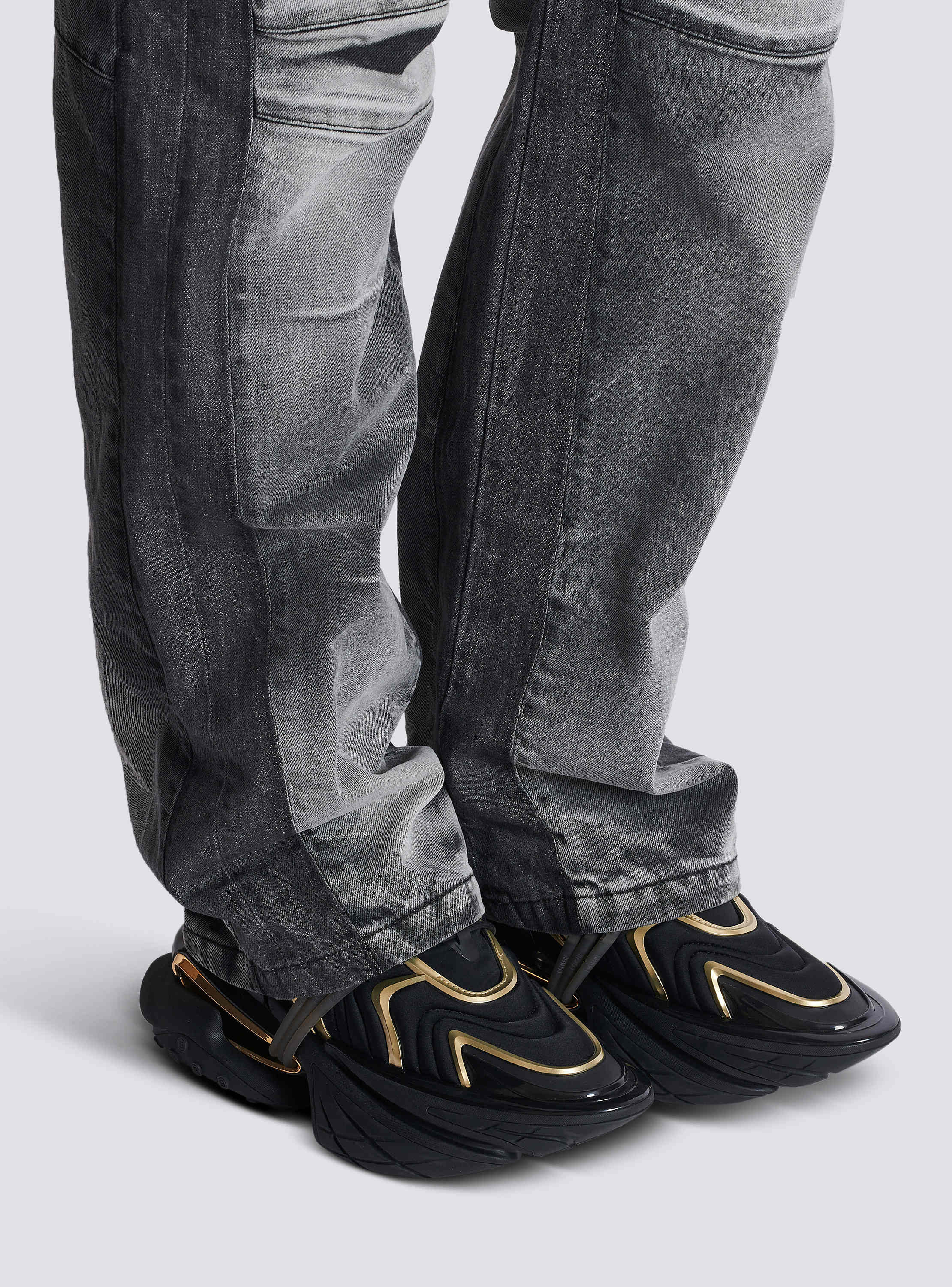 Unicorn Wave trainers in neoprene and calfskin black - Men