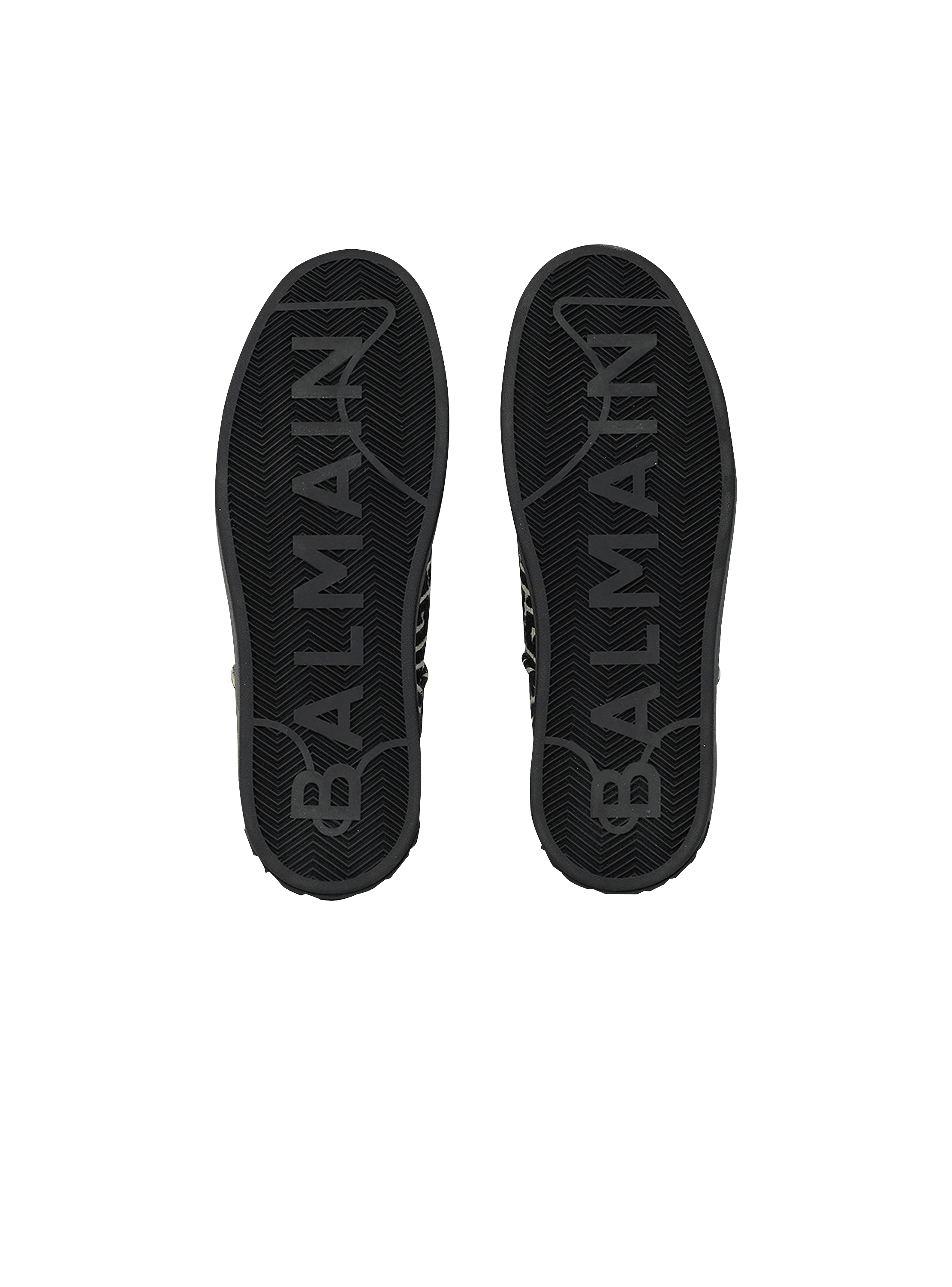 【関税＆送料込み】Balmain Jacquard \"B-Court\" Sneakers B-Court trainers with jacquard monogram - Men | BALMAIN
