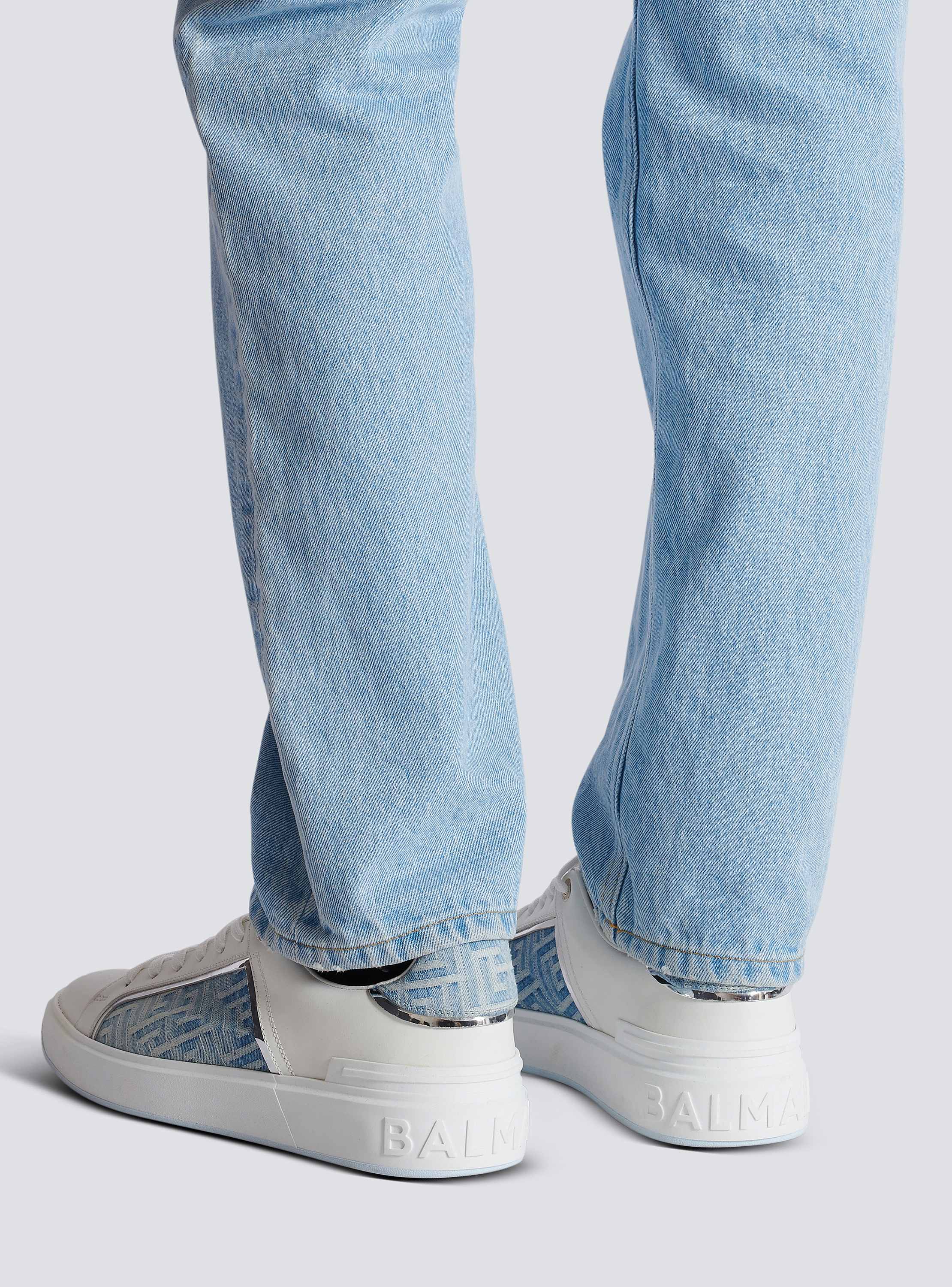 【関税＆送料込み】Balmain B-Court Leather Sneakers B-Court sneakers in leather and denim - Men | BALMAIN