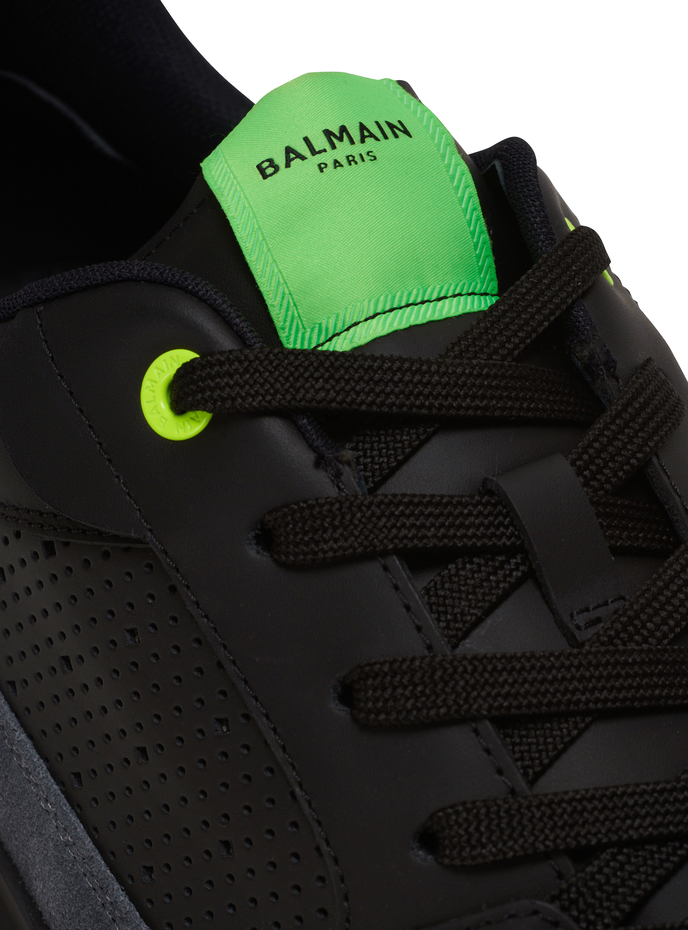 B-Court Flip sneakers in calfskin and suede - Men | BALMAIN