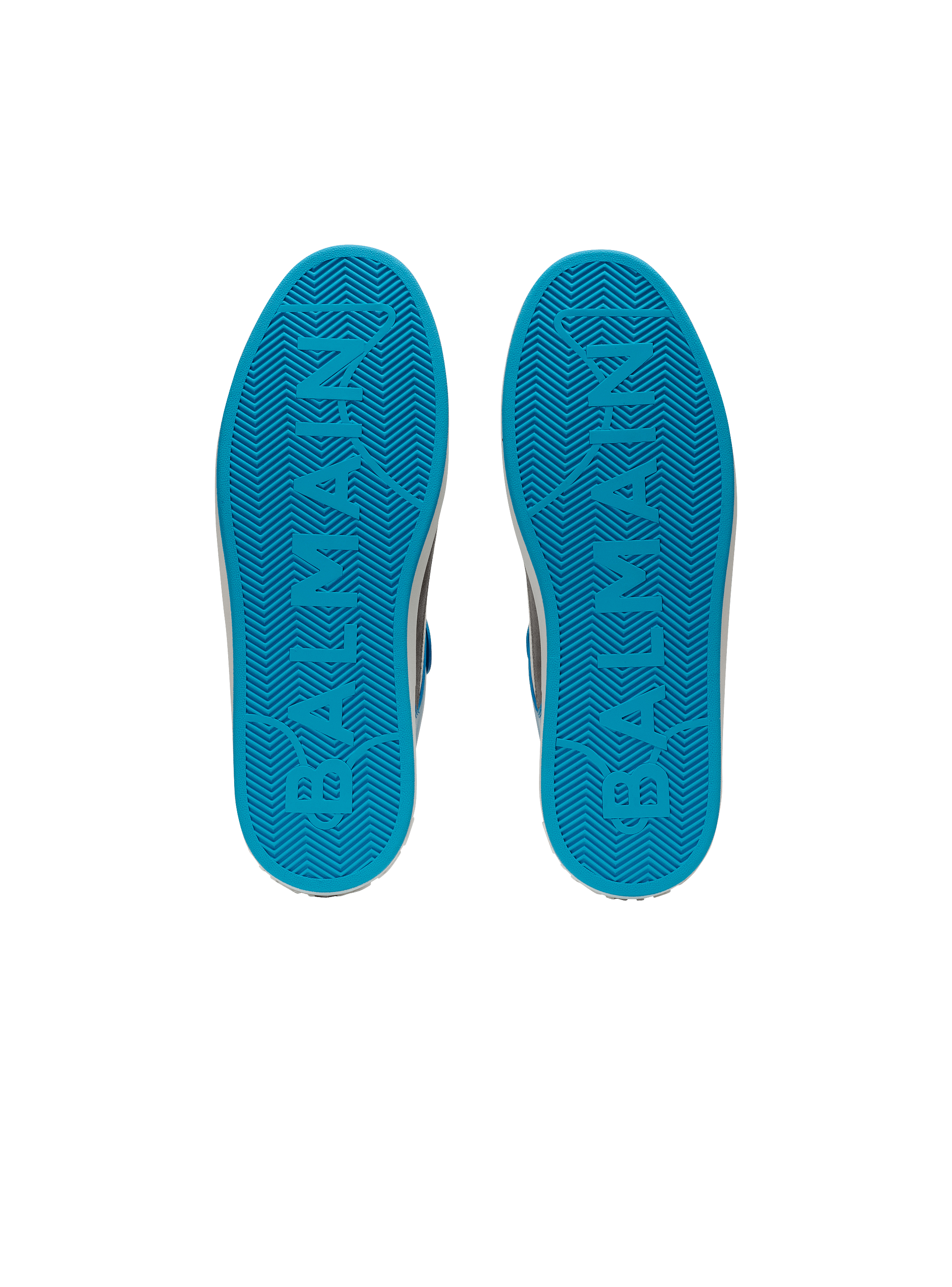 B-Court Flip sneakers in calfskin and suede - Men | BALMAIN