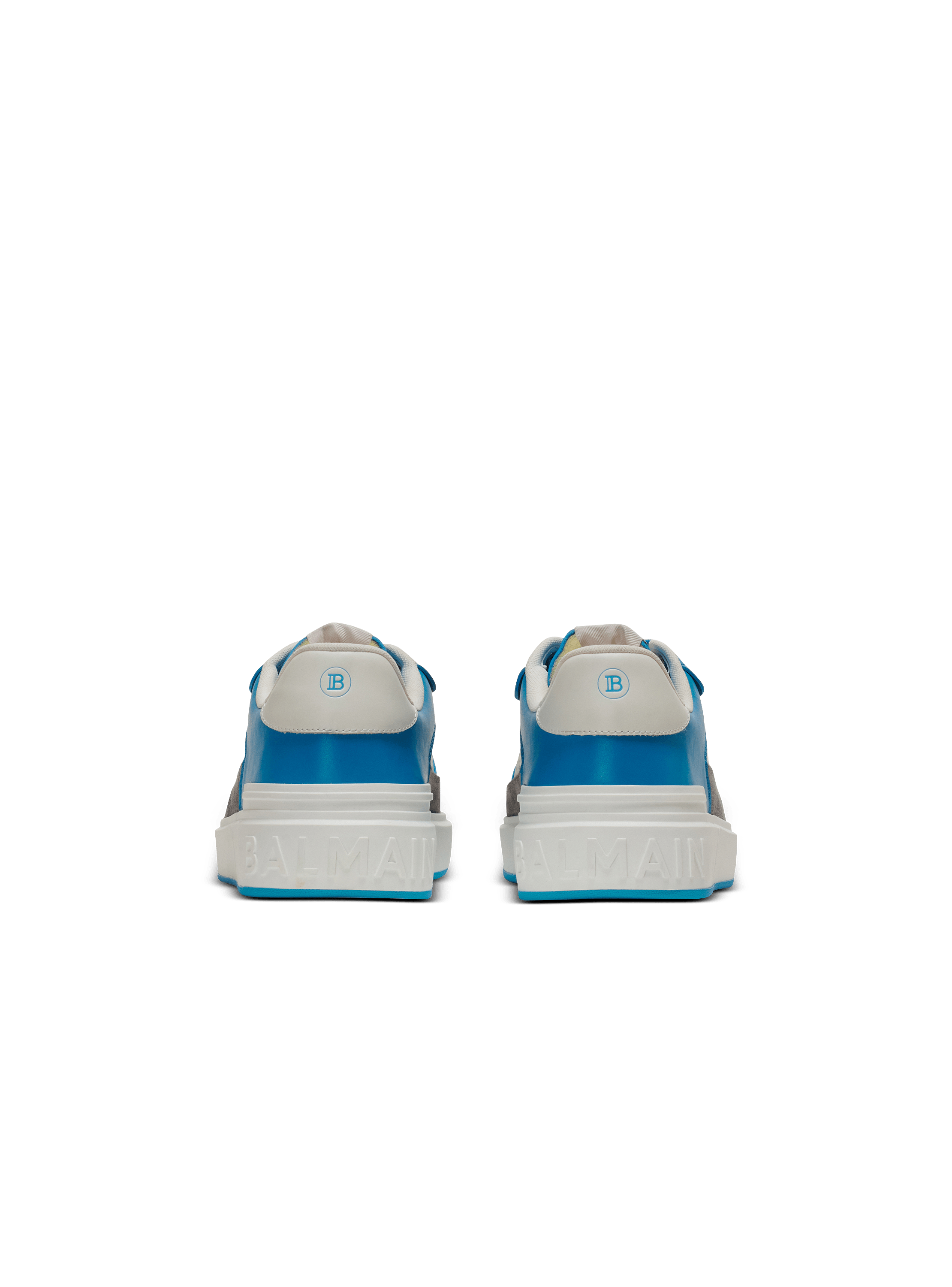 B-Court Flip sneakers in calfskin and suede - Men | BALMAIN