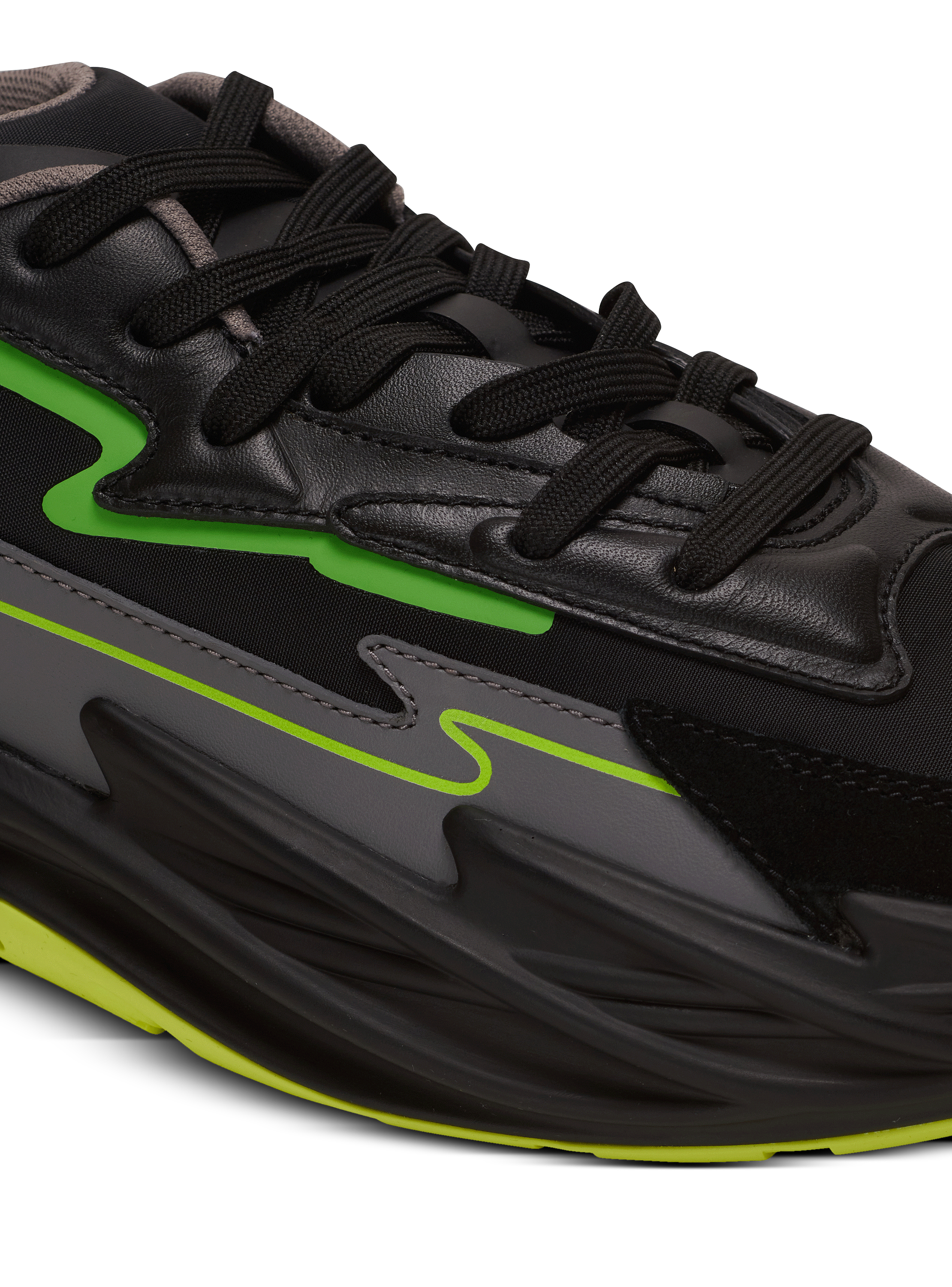 スニーカー Balmain Run-Row Sneaker Balmain Run-Row Leather Sneakers | Black | FARFETCH
