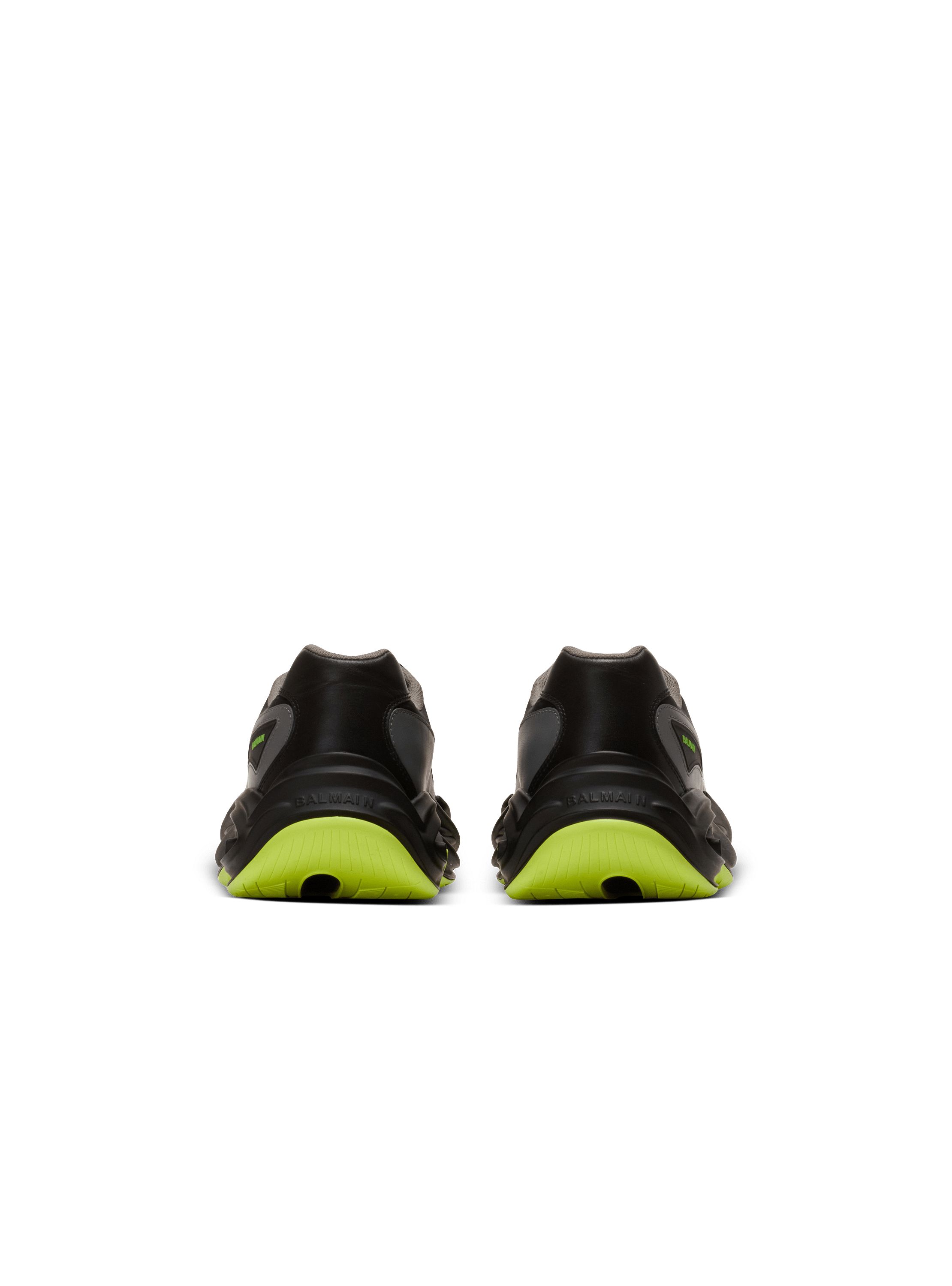 Run-Row leather and nylon sneakers black - Men | BALMAIN