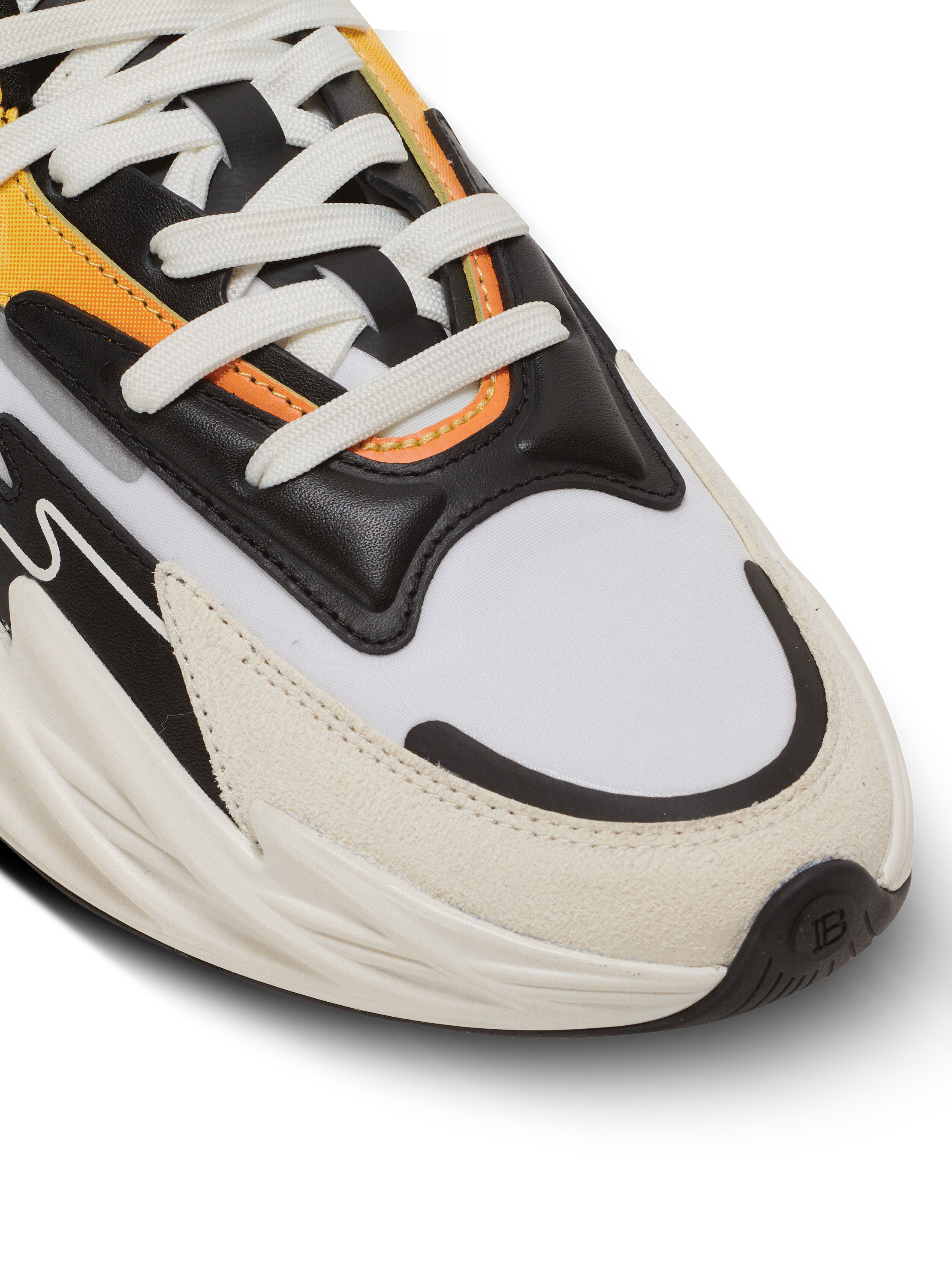 【Balmain】RUN ROW LEATHER & NYLON◆DM1VI355LNVY Run-Row leather and nylon sneakers multicolor - Men | BALMAIN