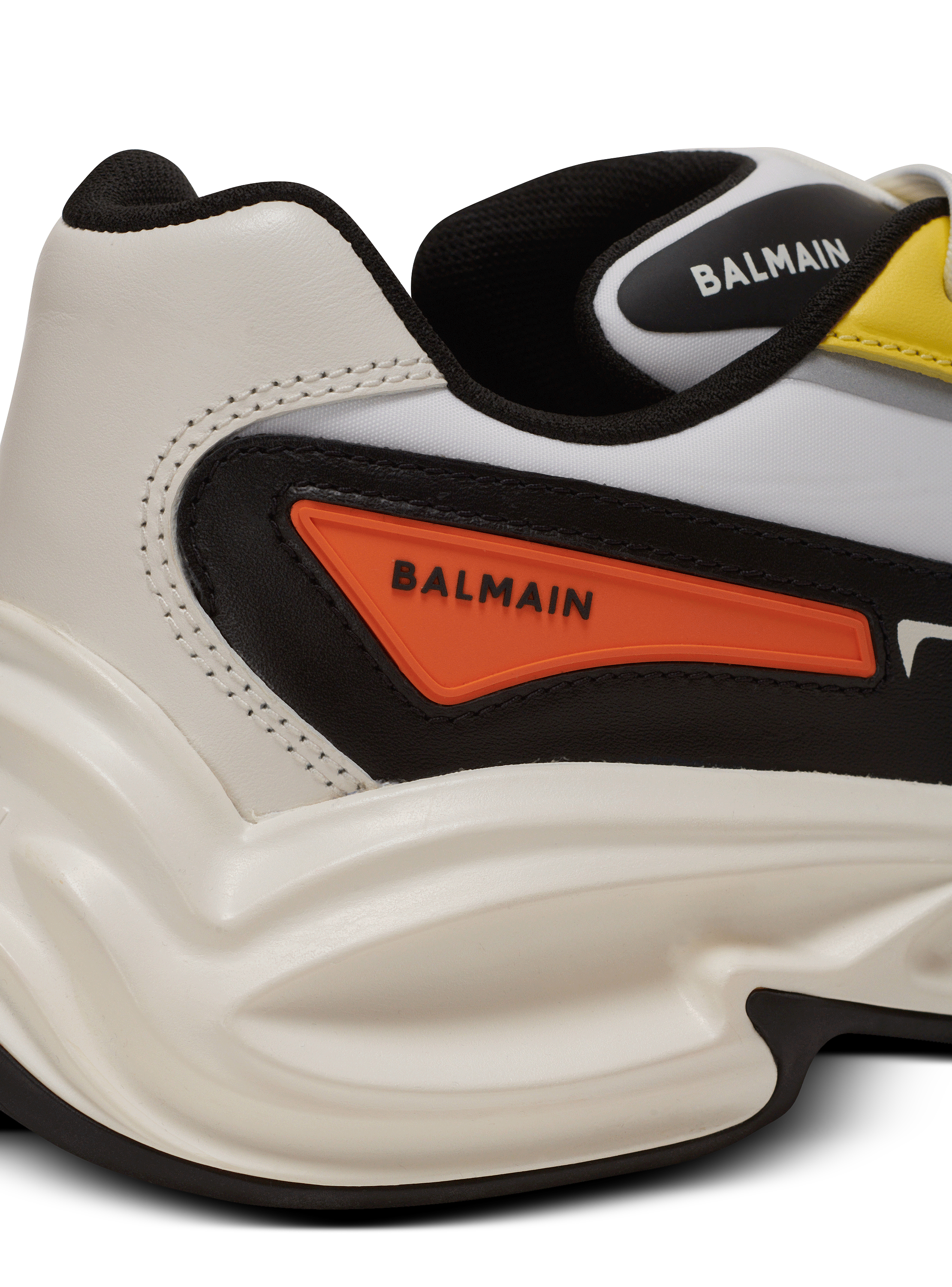 Run-Row leather and nylon sneakers multicolor - Men | BALMAIN