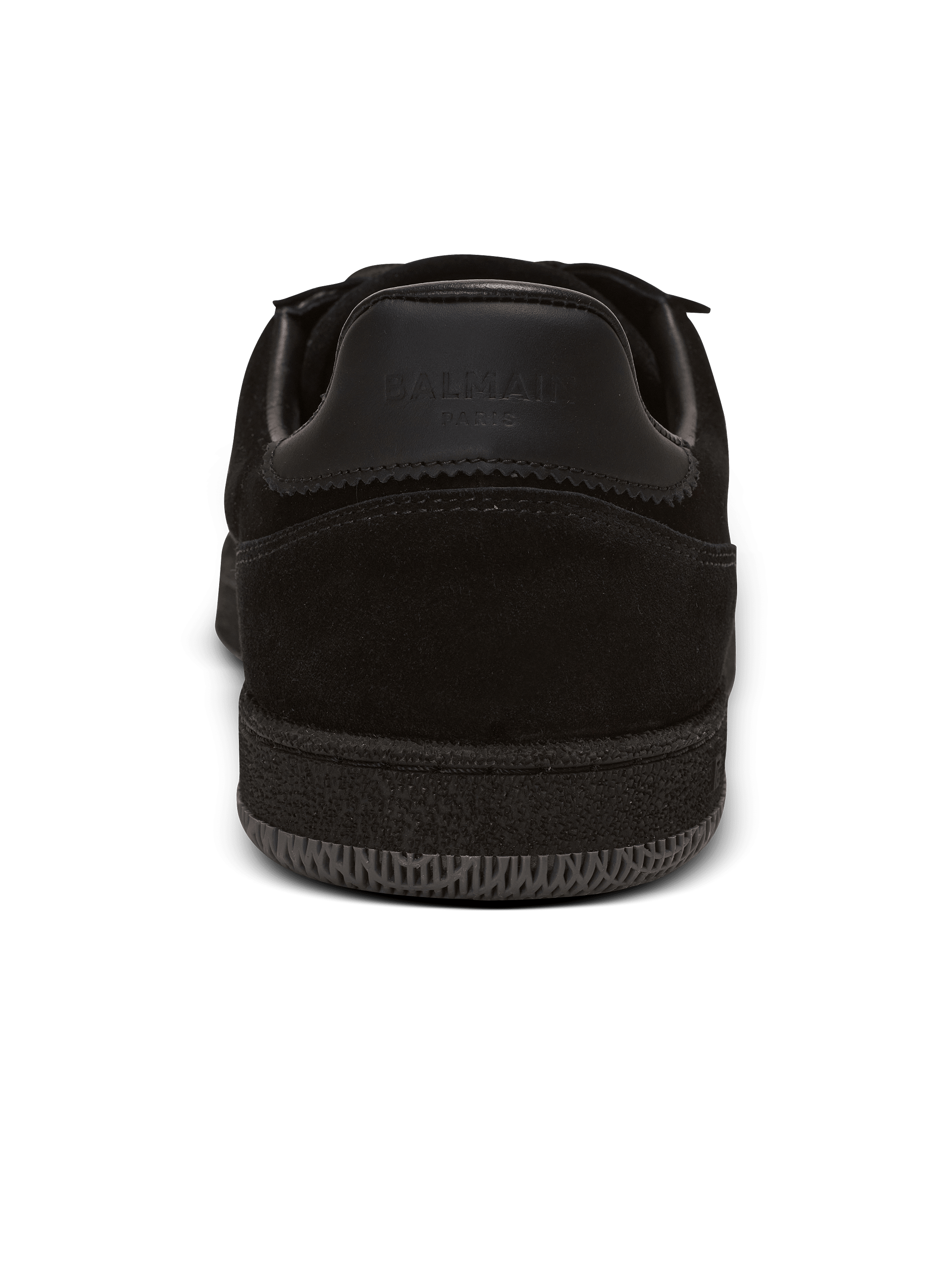 Balmain Swan suede and patent leather sneakers