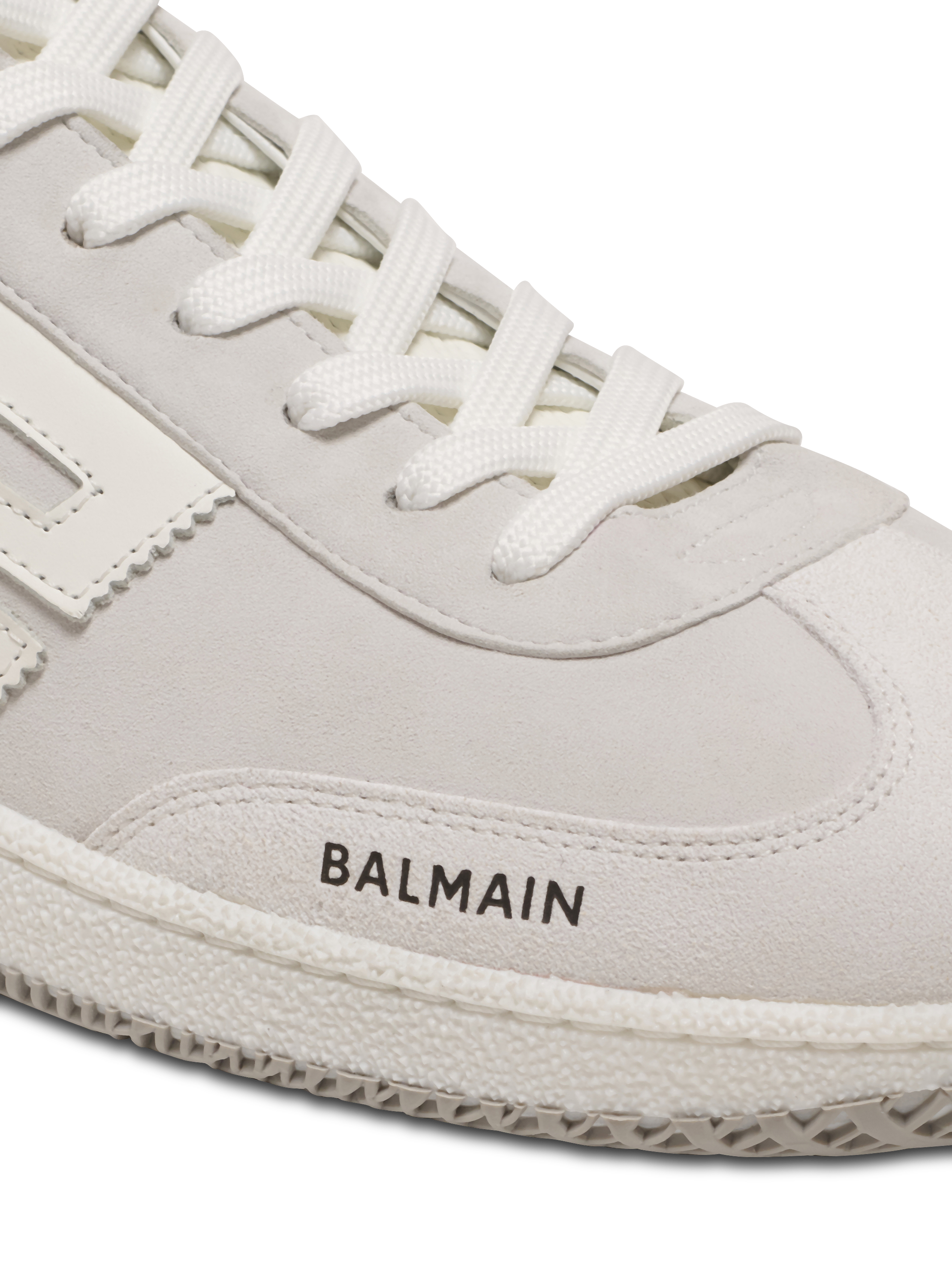 Balmain Swan sneakers in calfskin and suede