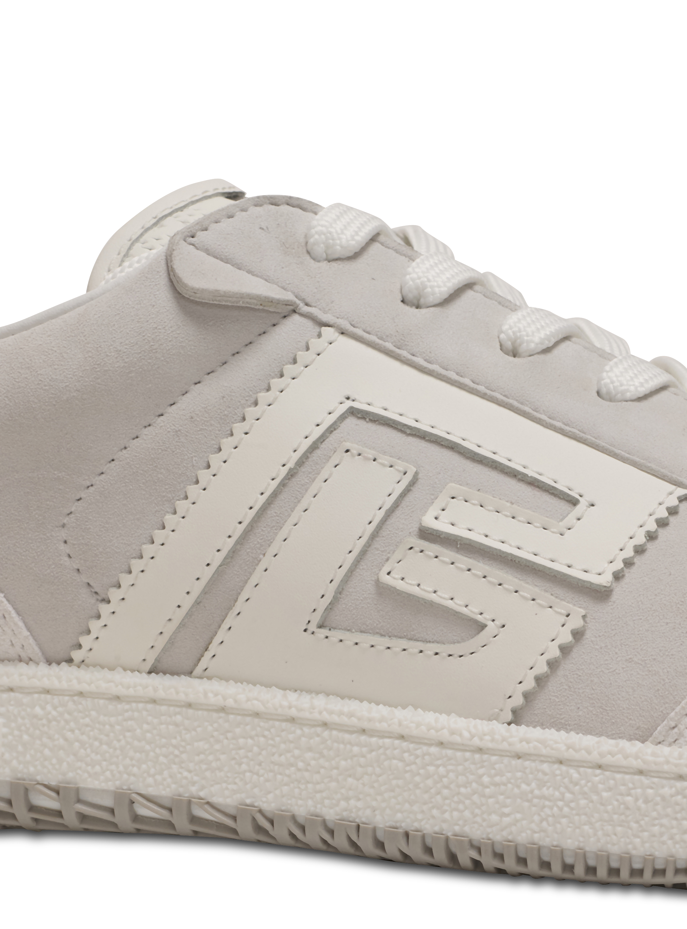 Balmain Swan sneakers in calfskin and suede